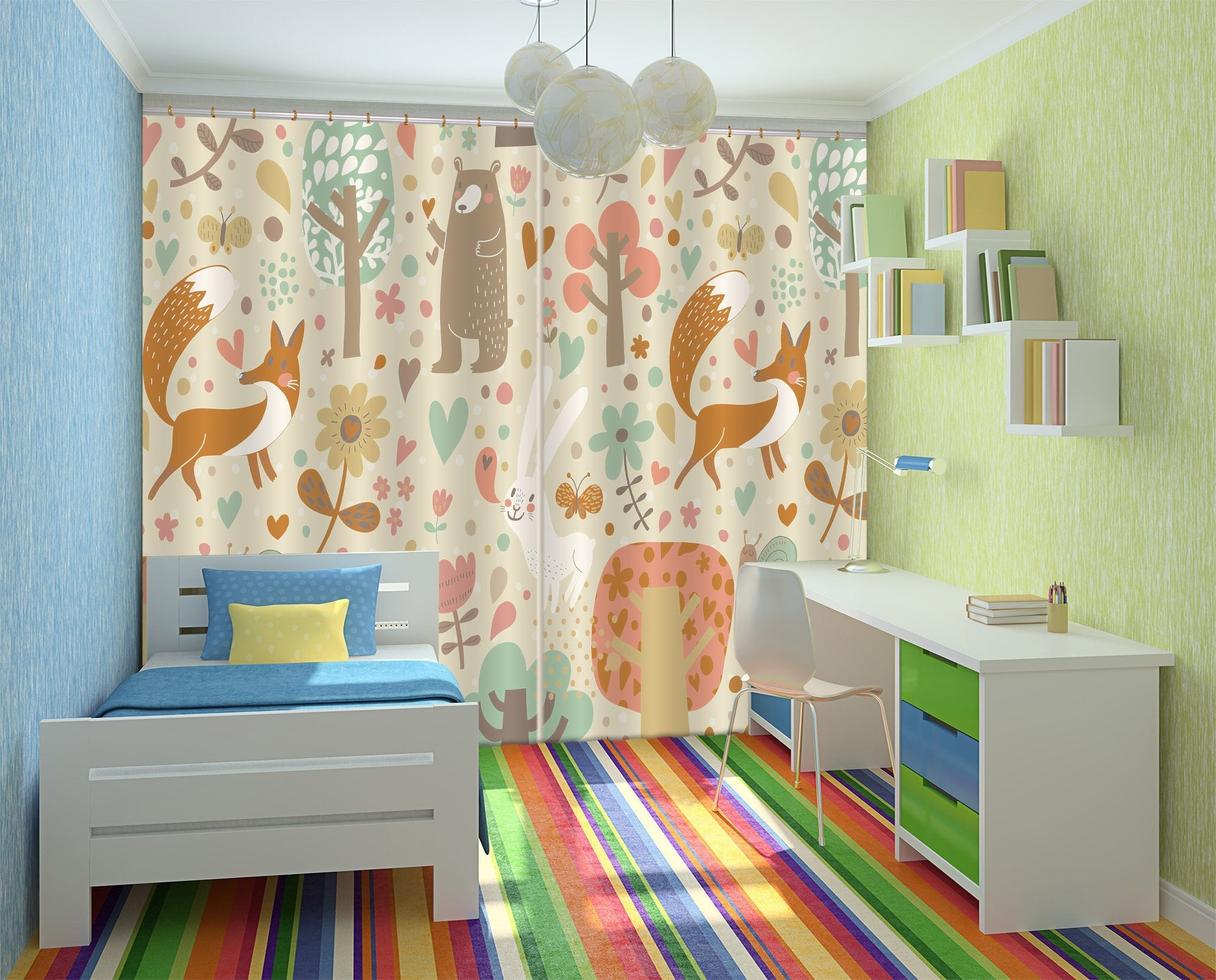 3D Lovely Animals Pattern 815 Curtains Drapes Wallpaper AJ Wallpaper