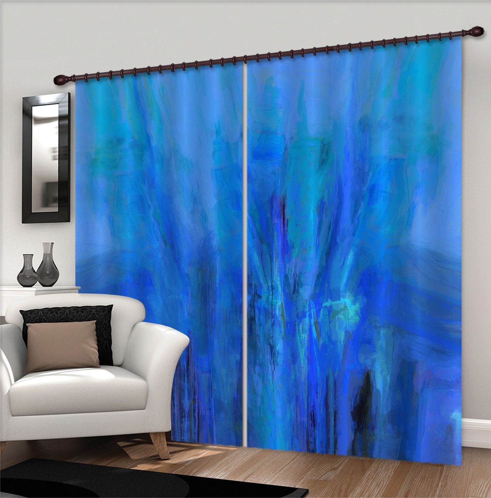 3D Blue Dream 061 Michael Tienhaara Curtain Curtains Drapes Wallpaper AJ Wallpaper