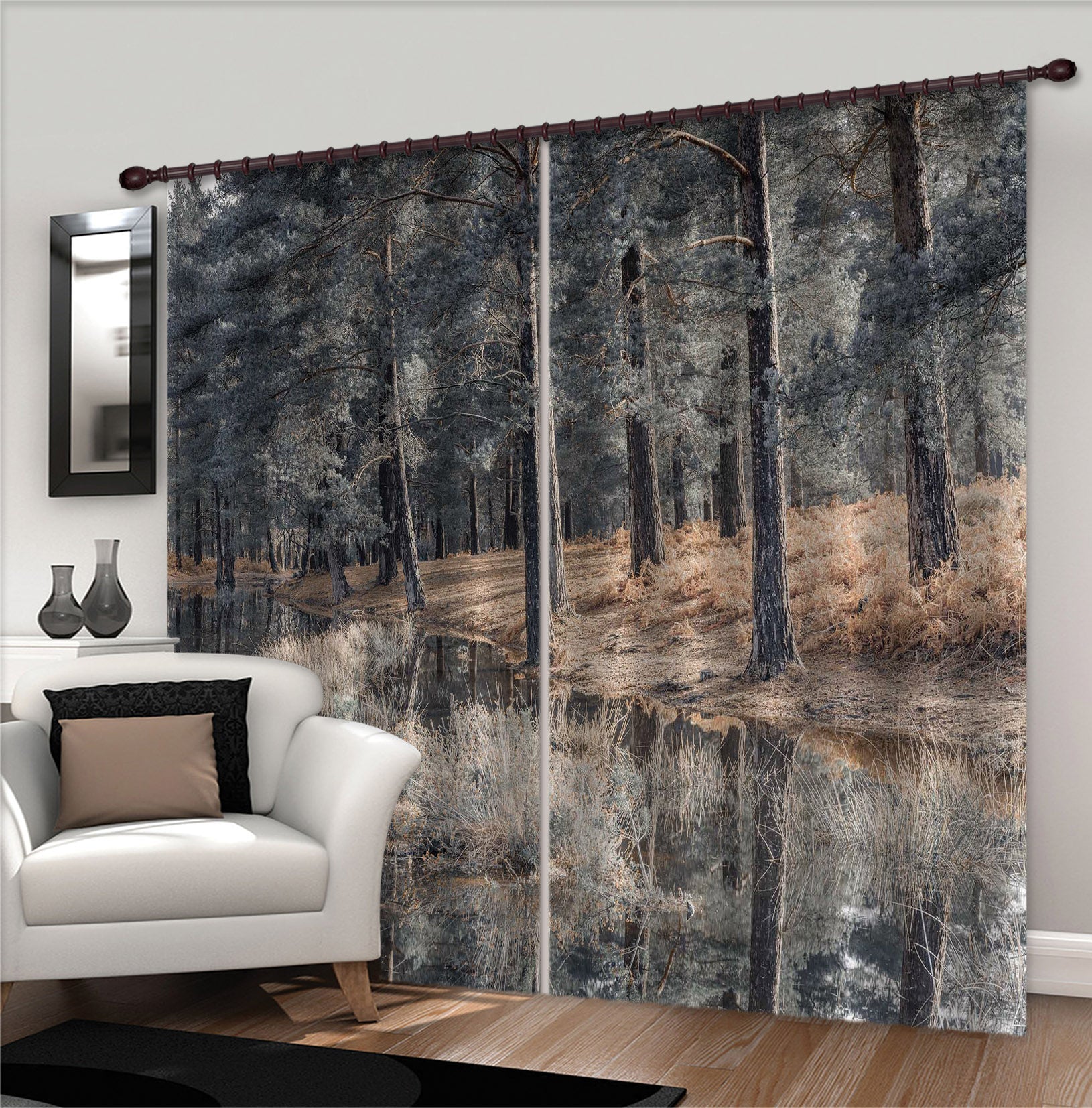 3D Dense Branches 6374 Assaf Frank Curtain Curtains Drapes