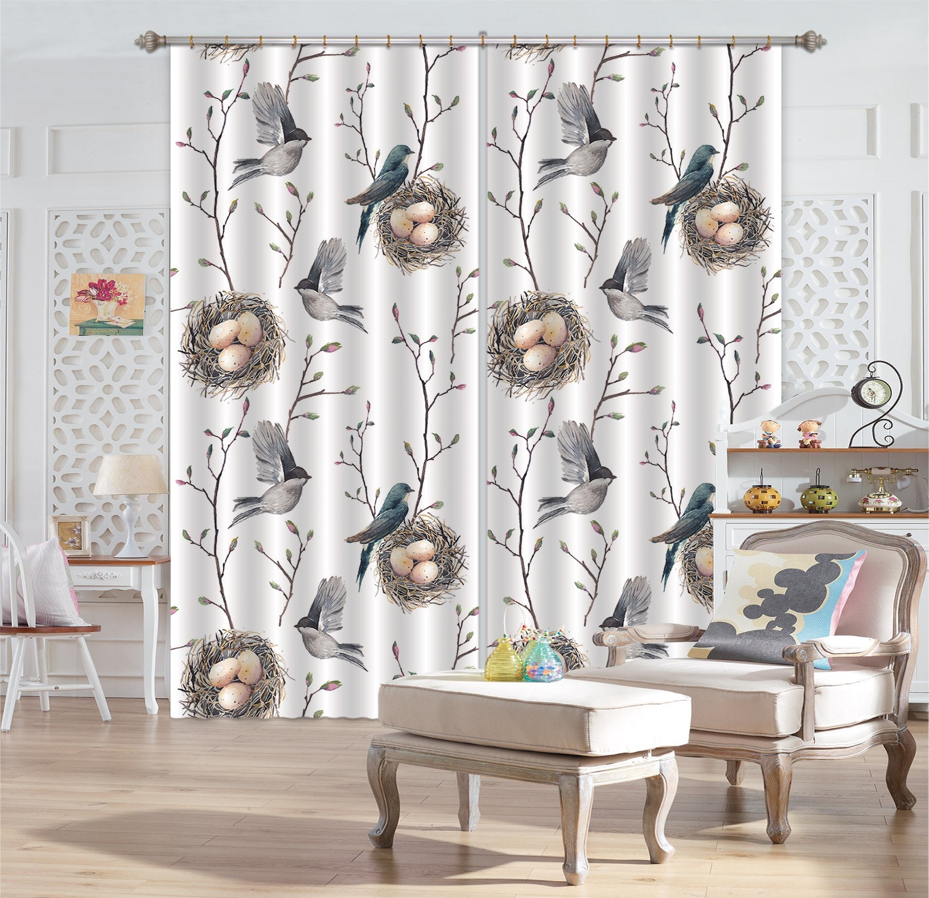 3D Birds Eggs 574 Curtains Drapes Wallpaper AJ Wallpaper