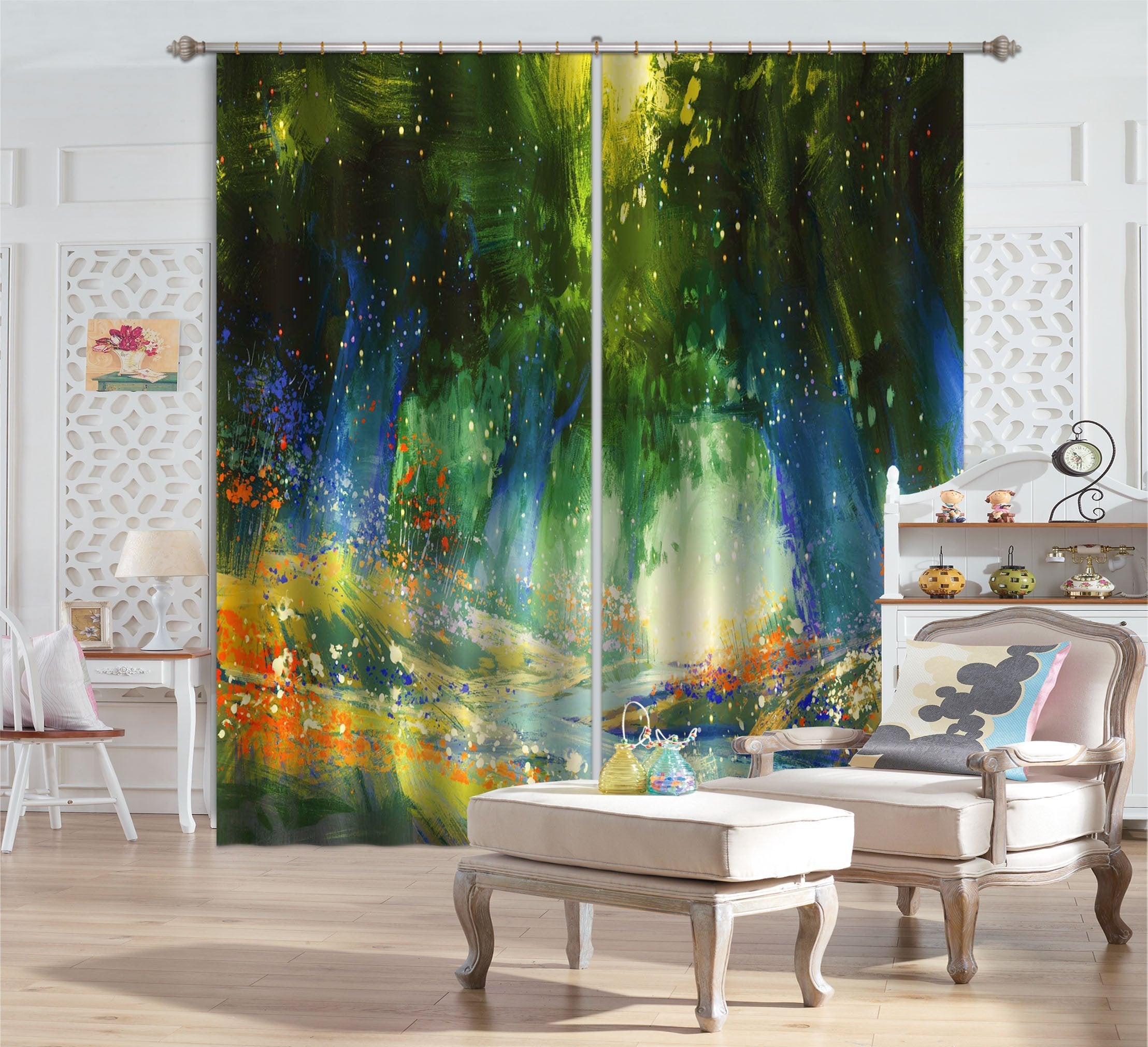 3D Oil Painting Trees 770 Curtains Drapes Wallpaper AJ Wallpaper