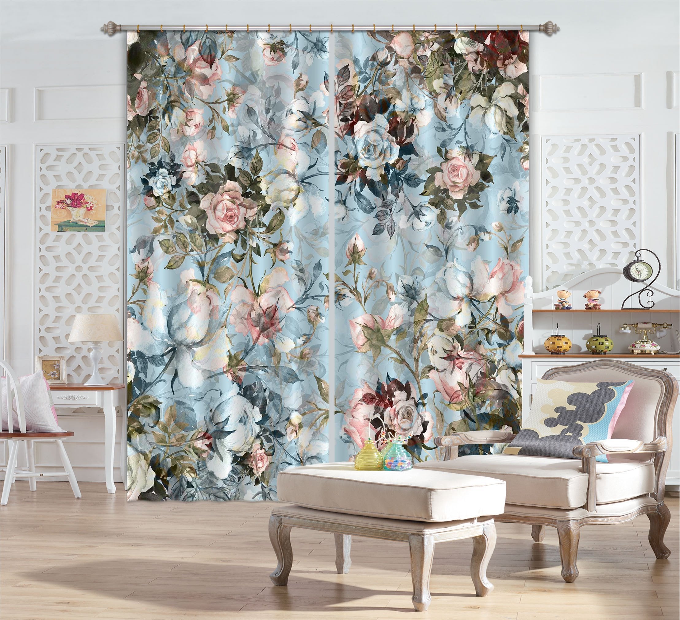 3D Brilliant Flowers 729 Curtains Drapes Wallpaper AJ Wallpaper