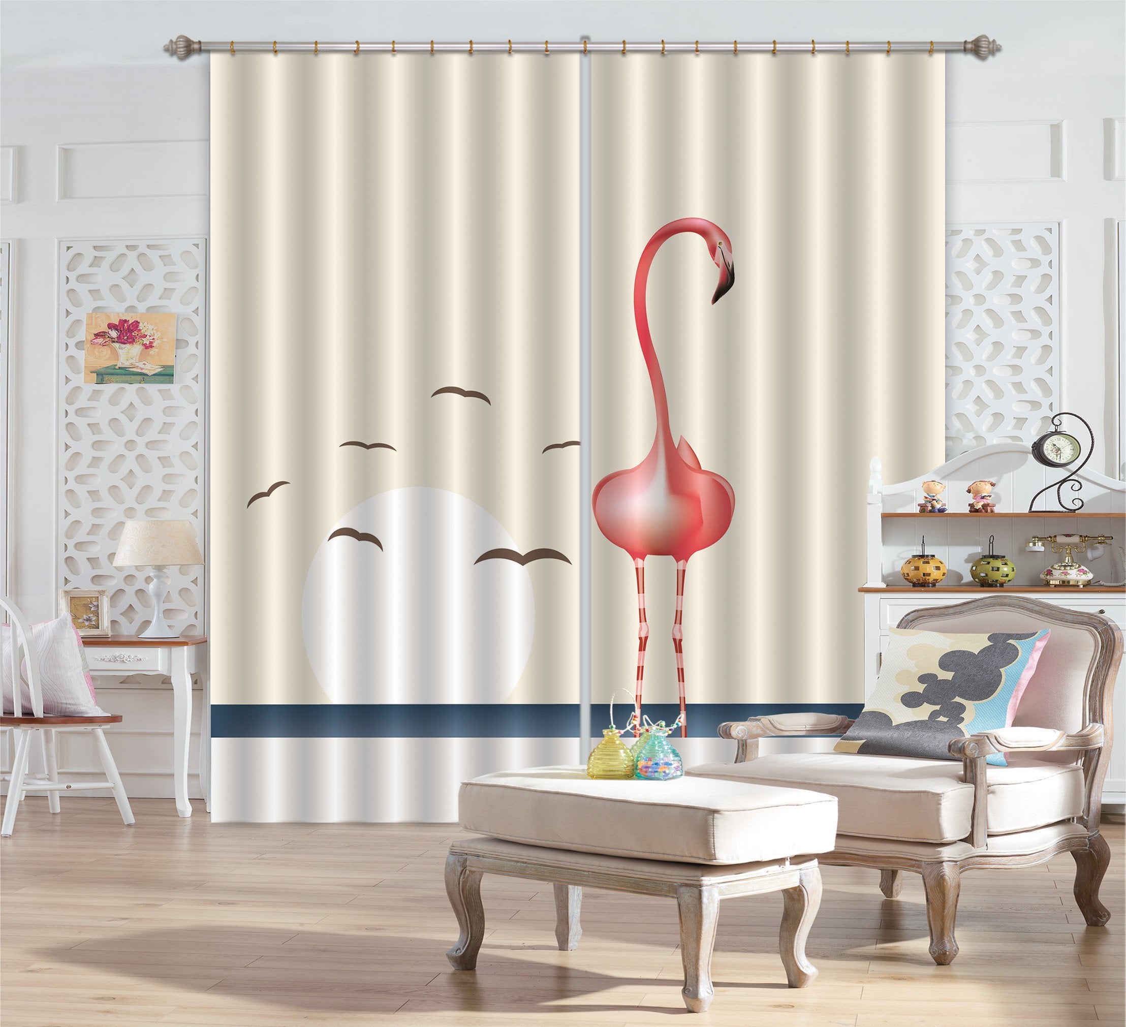 3D Birds Pattern 669 Curtains Drapes Wallpaper AJ Wallpaper