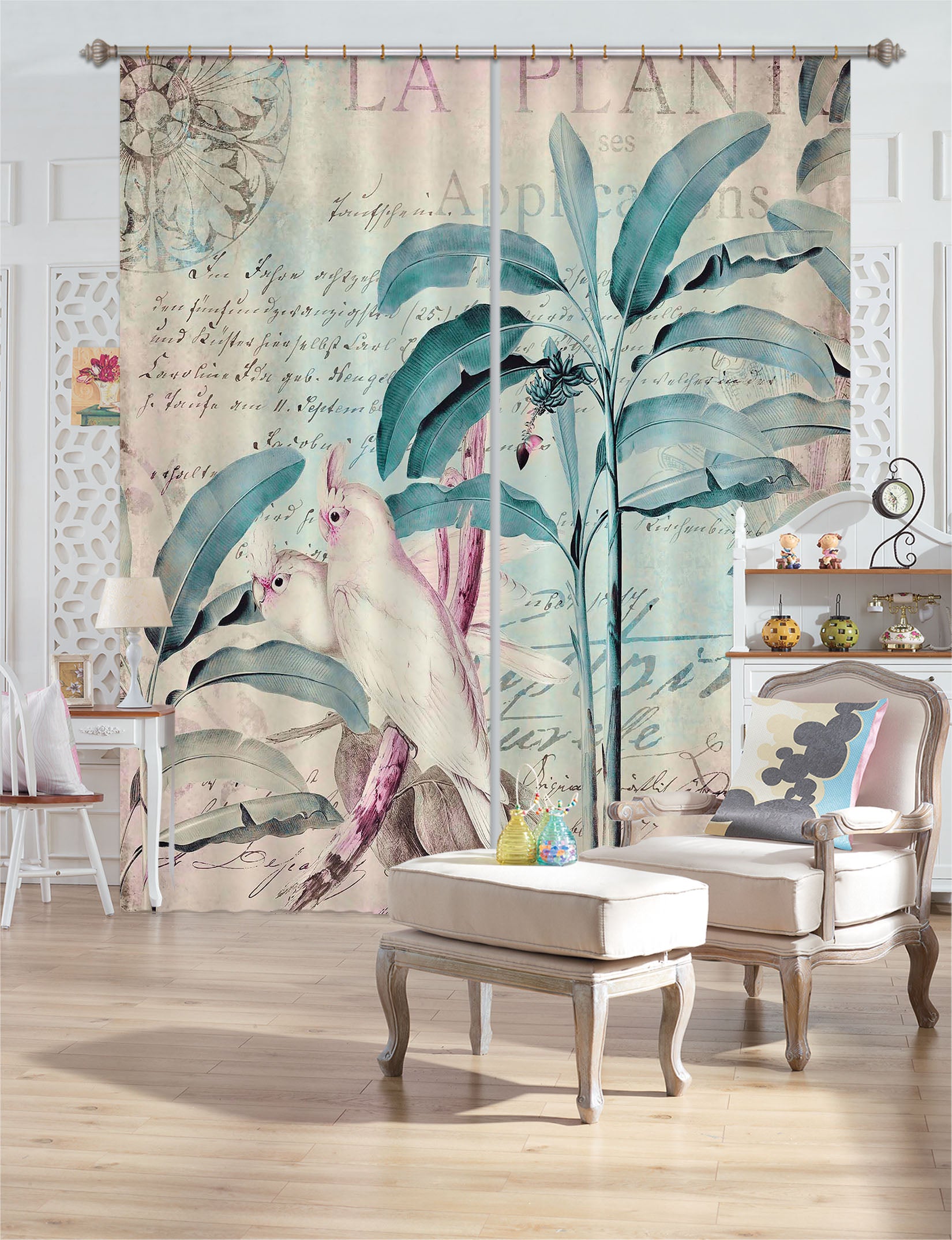 3D White Bird 072 Andrea haase Curtain Curtains Drapes