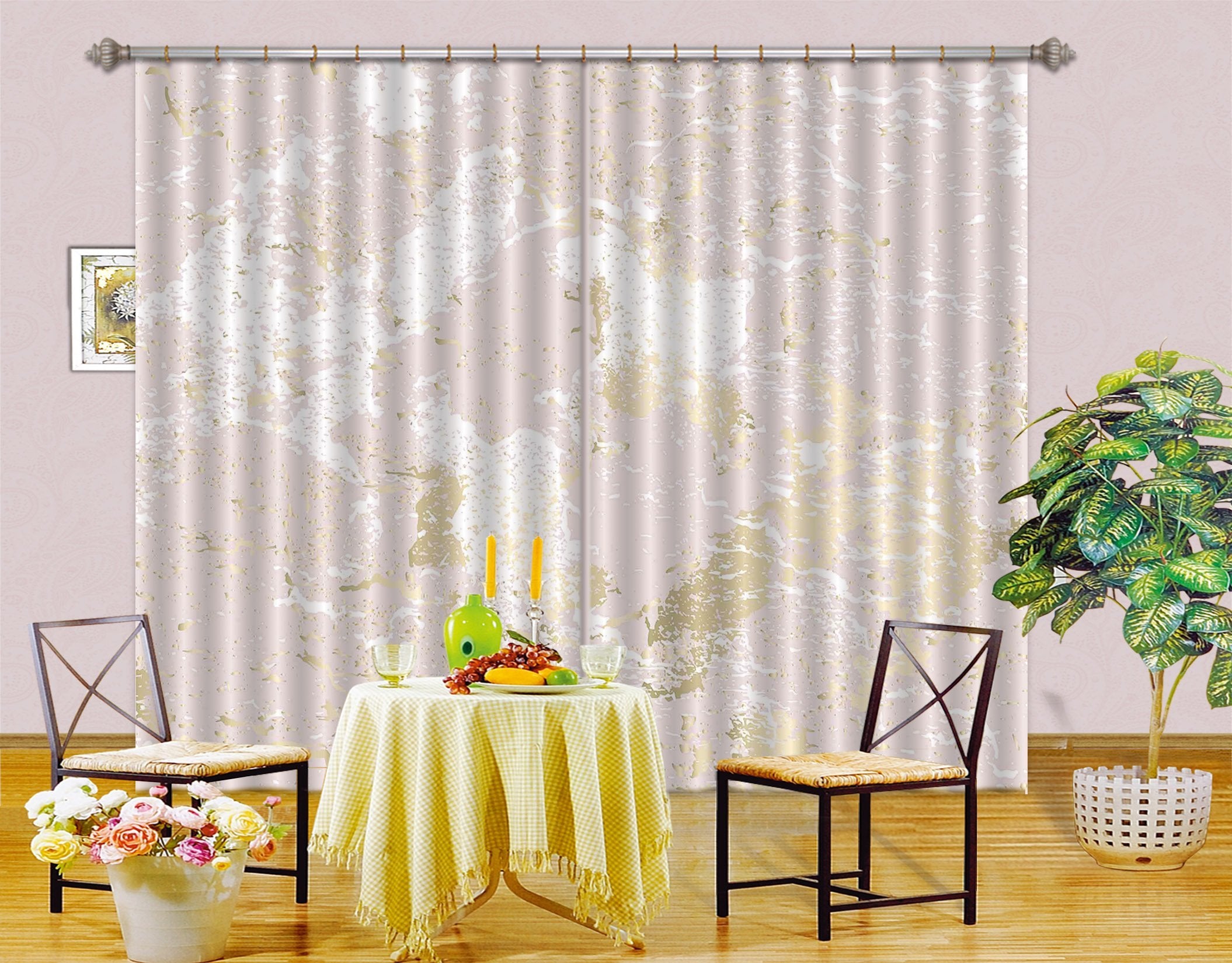 3D Abstract White Powder 79 Curtains Drapes Curtains AJ Creativity Home