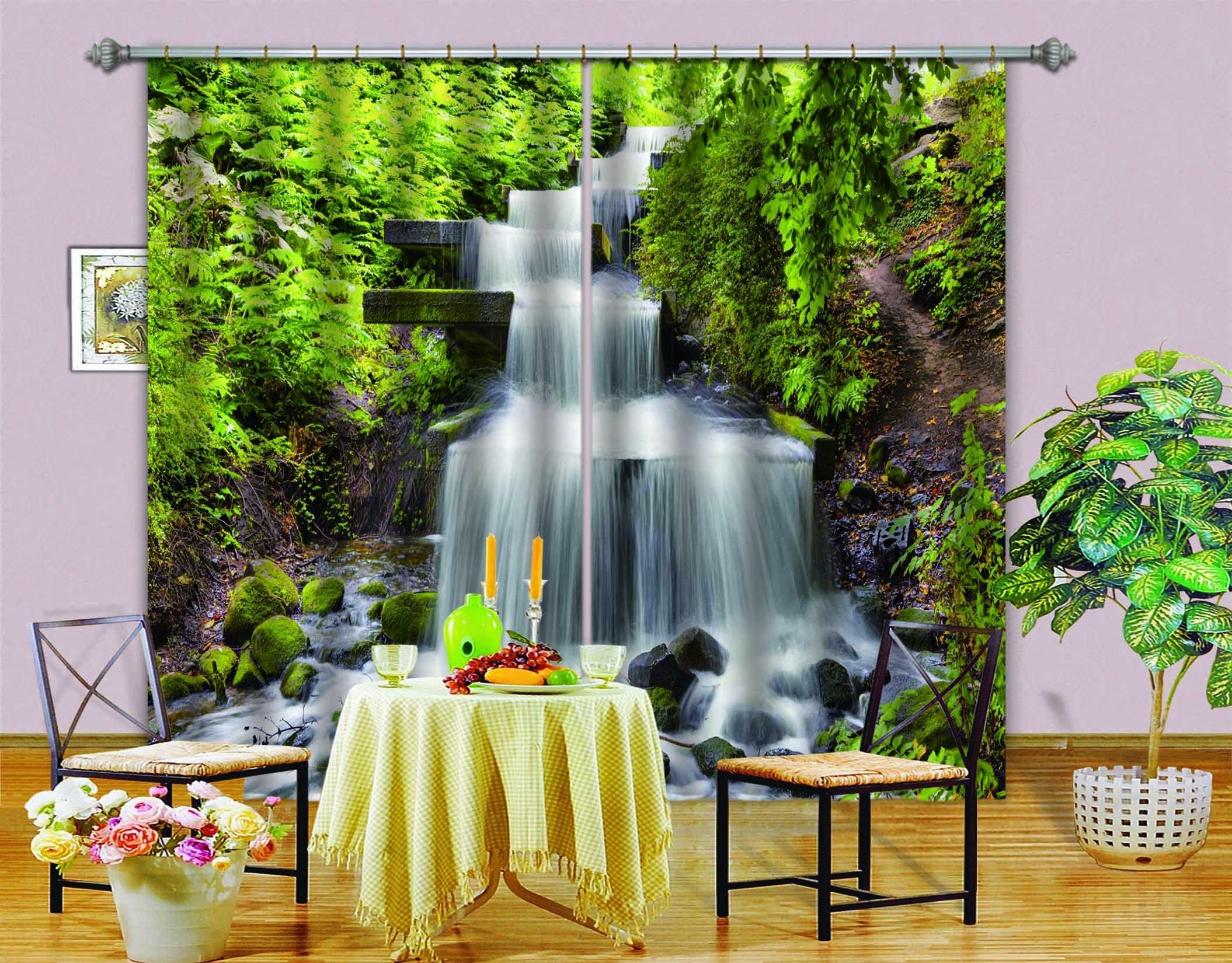 3D River Ladder 799 Curtains Drapes Wallpaper AJ Wallpaper