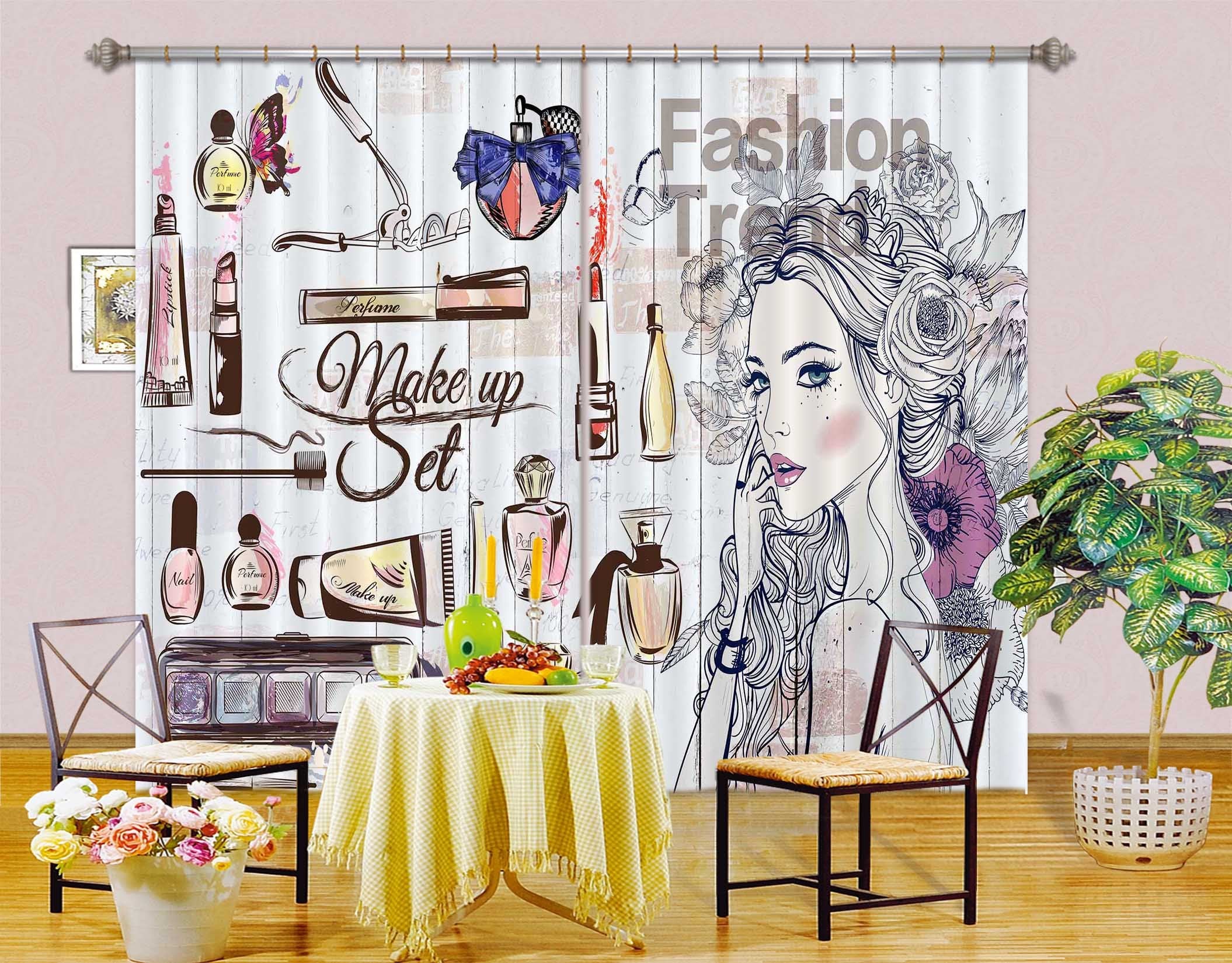 3D Beauty Store 851 Curtains Drapes Wallpaper AJ Wallpaper