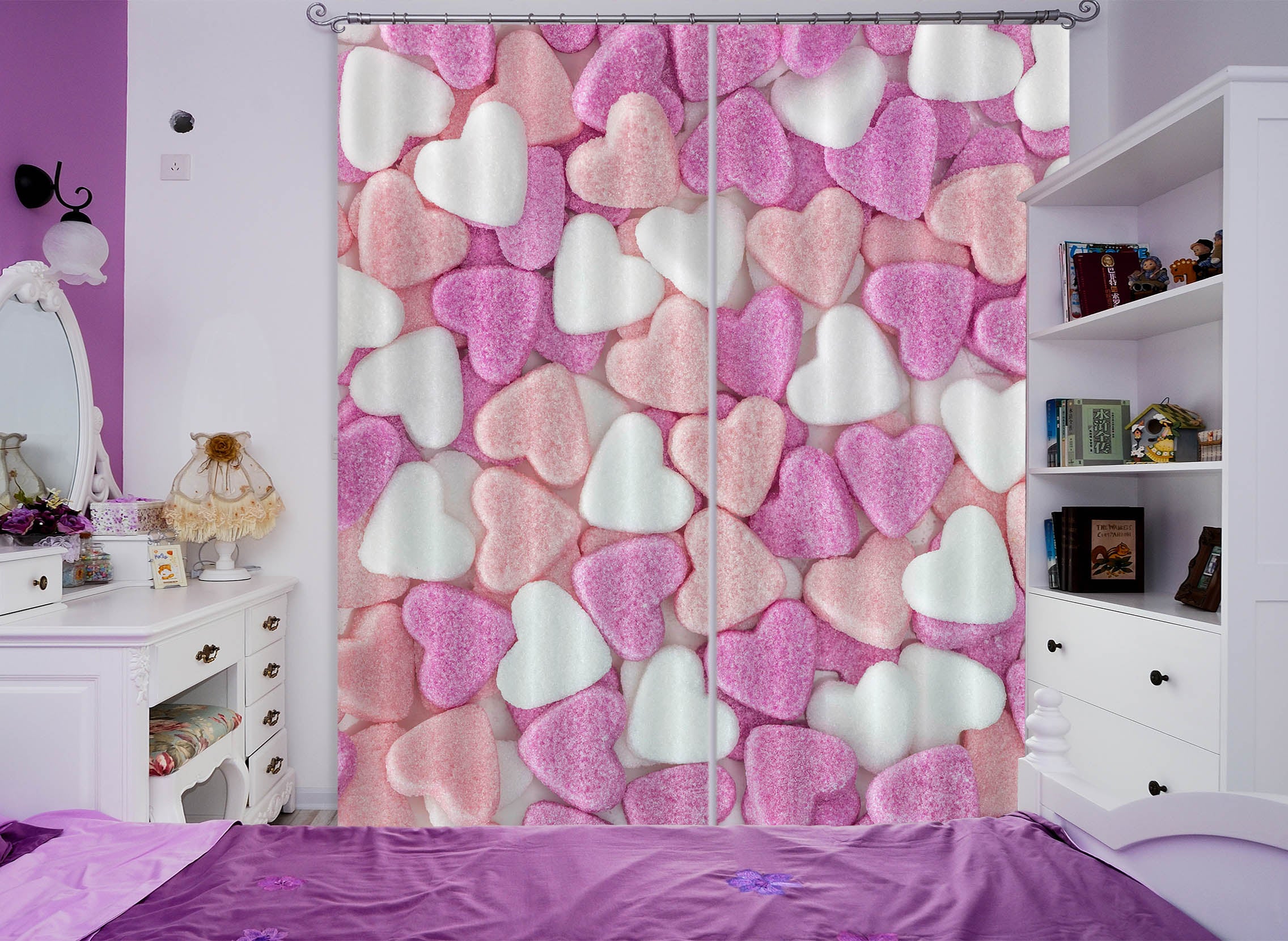 3D Love Candy 233 Assaf Frank Curtain Curtains Drapes