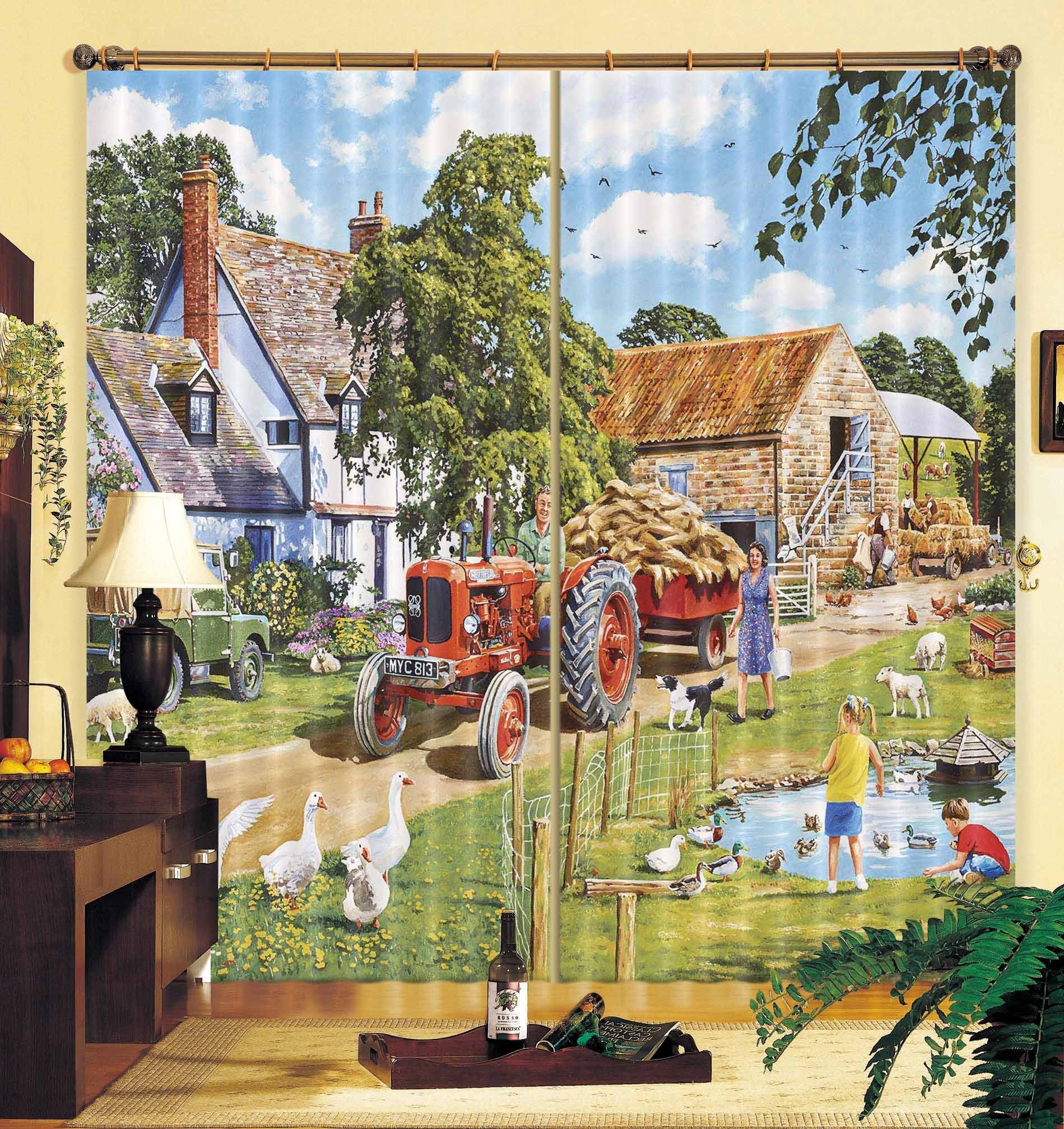 3D A Family Farm 037 Trevor Mitchell Curtain Curtains Drapes Wallpaper AJ Wallpaper