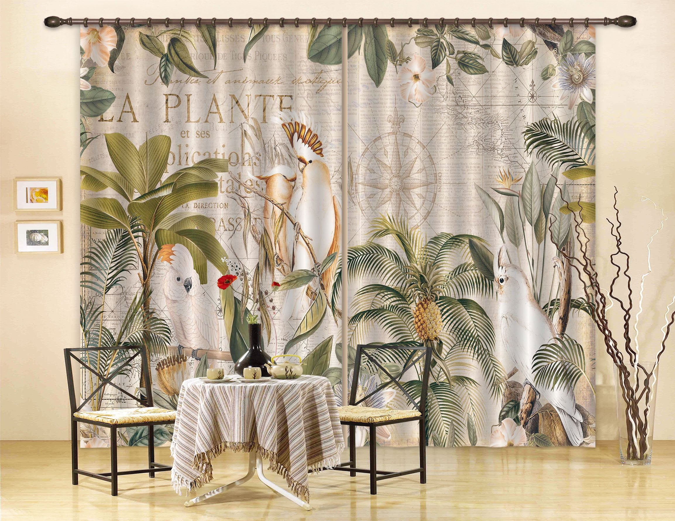 3D Bird Forest 083 Andrea haase Curtain Curtains Drapes Wallpaper AJ Wallpaper