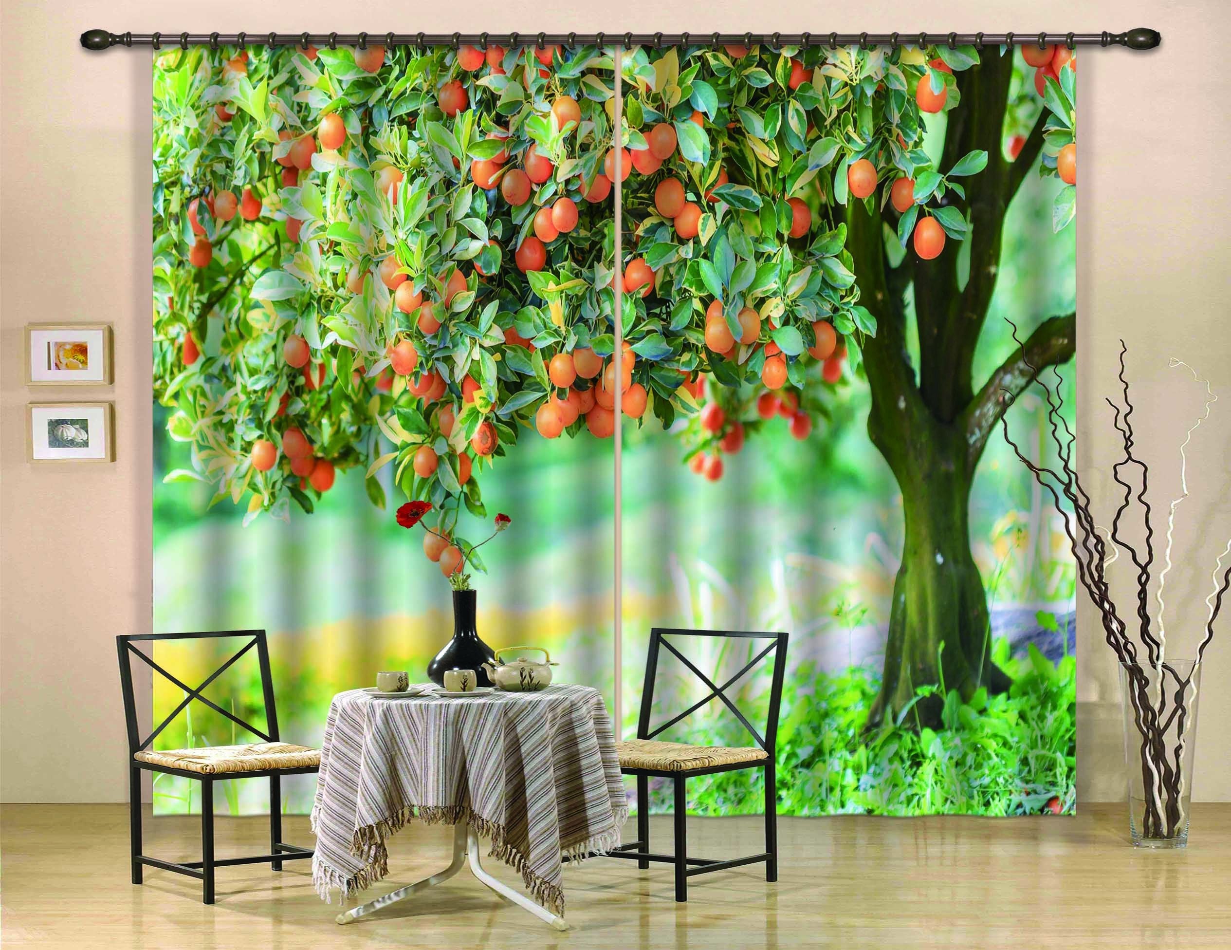 3D Kumquat Tree 764 Curtains Drapes Wallpaper AJ Wallpaper