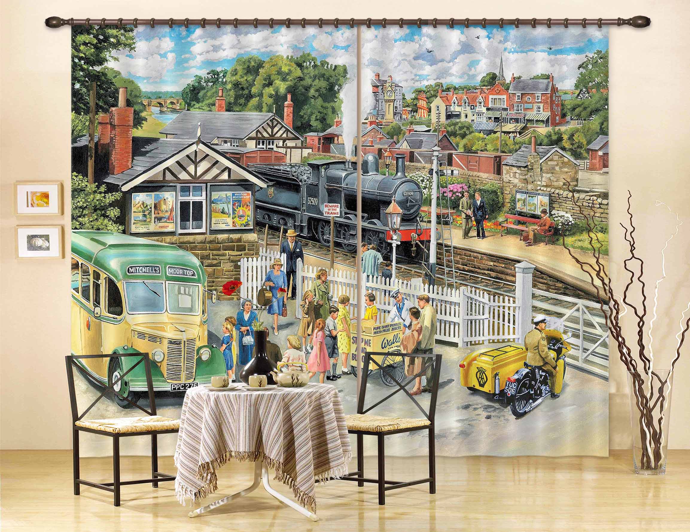 3D Selling Icecream 089 Trevor Mitchell Curtain Curtains Drapes