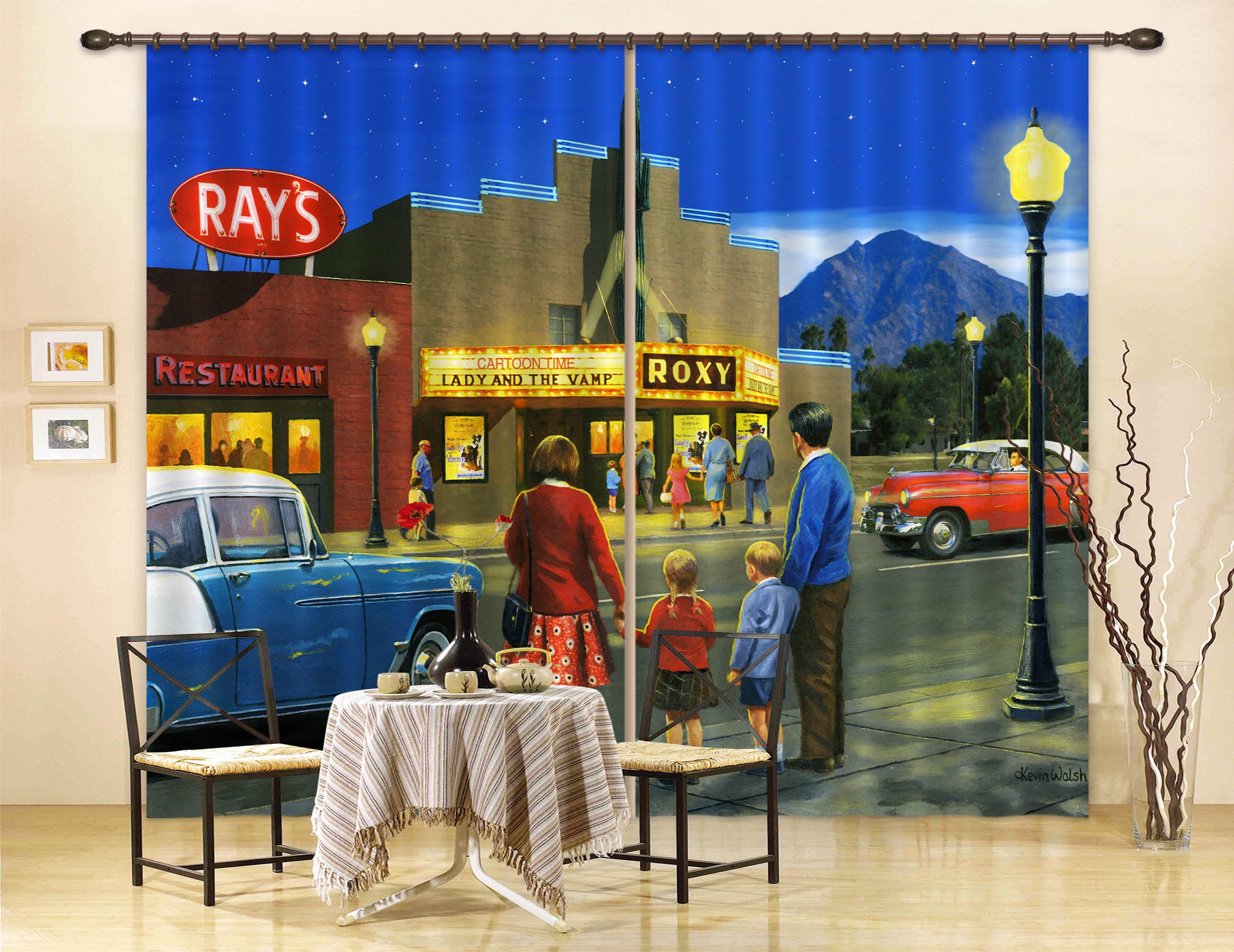 3D Restaurant House 156 Kevin Walsh Curtain Curtains Drapes