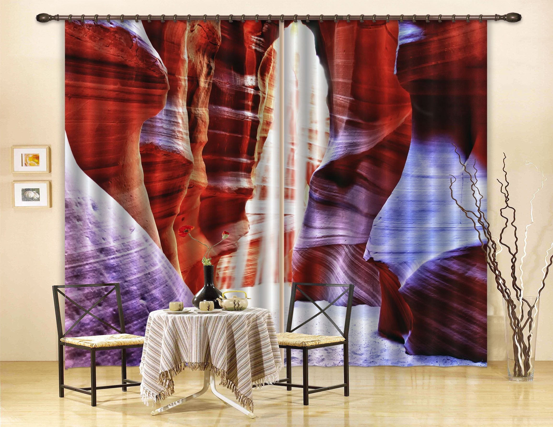3D Stone Mountain Cave Curtains Drapes Wallpaper AJ Wallpaper