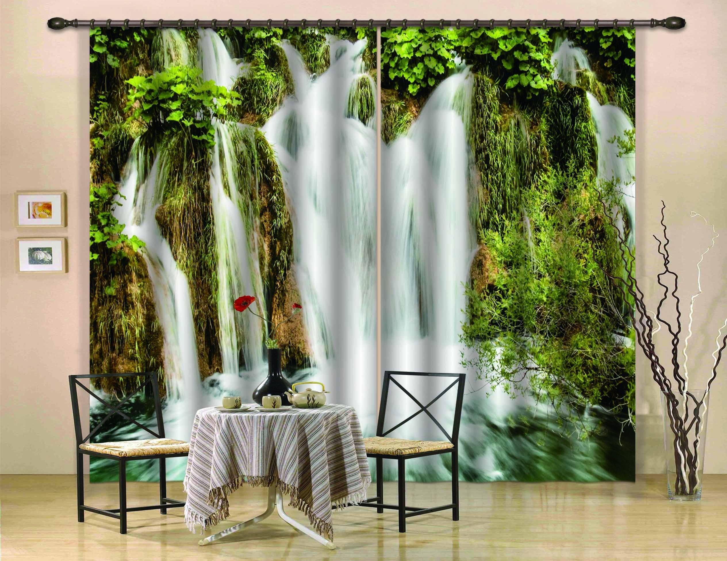 3D Flowing Streams 733 Curtains Drapes Wallpaper AJ Wallpaper