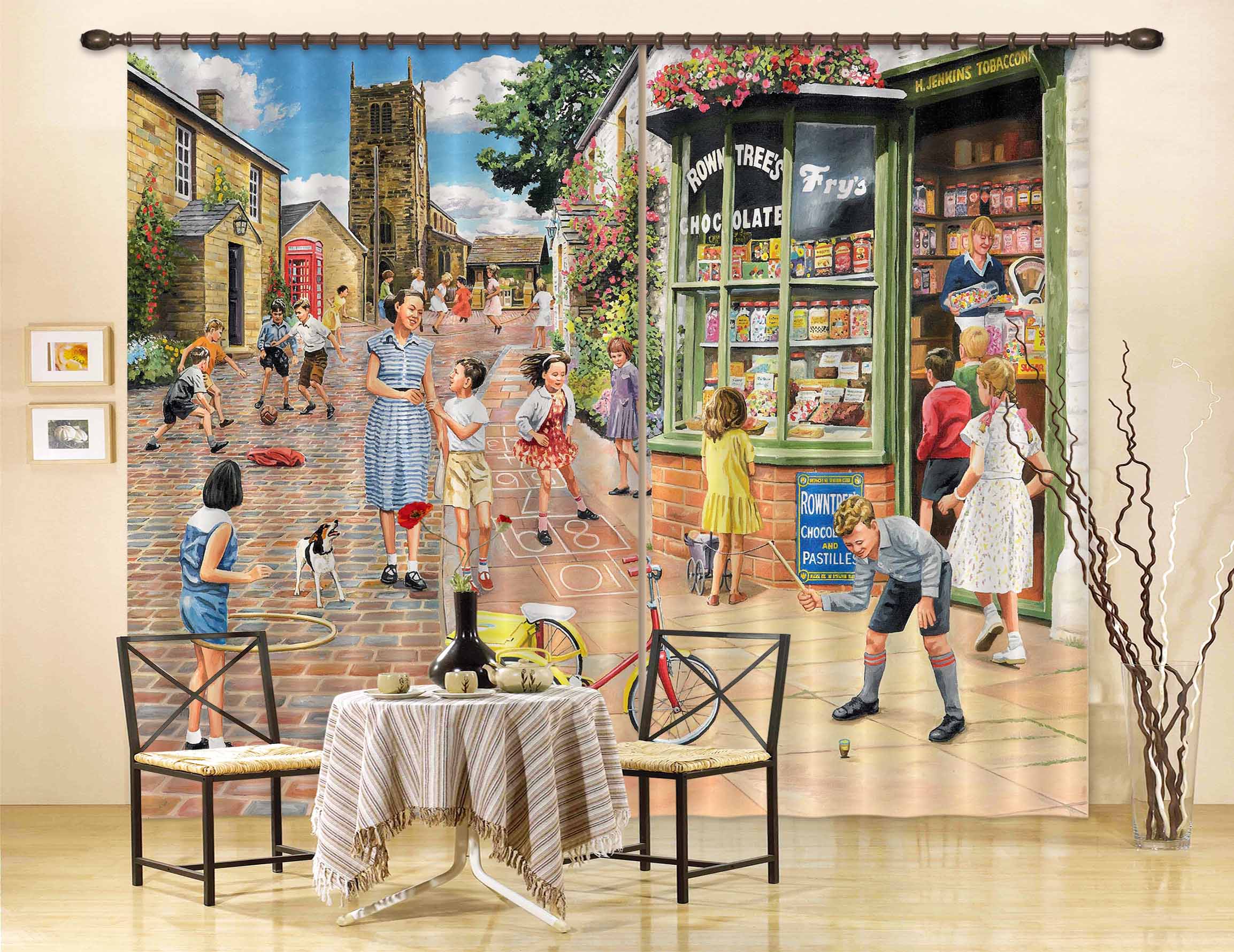 3D The Sweet Shop 108 Trevor Mitchell Curtain Curtains Drapes