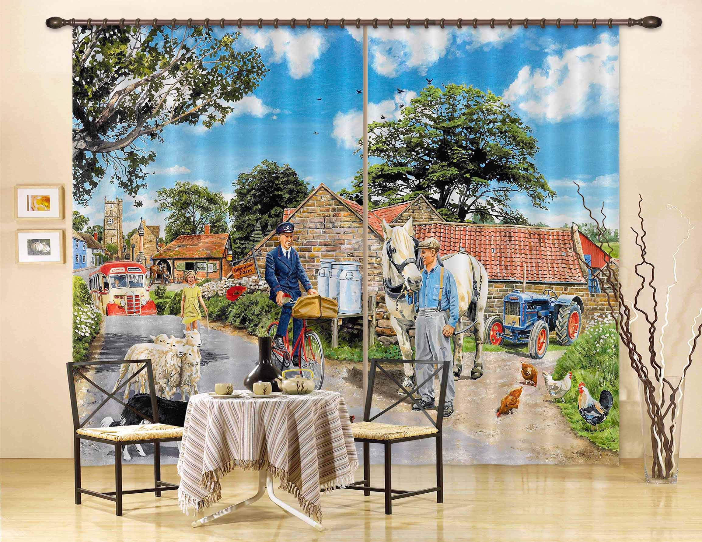 3D Post For The Farm 087 Trevor Mitchell Curtain Curtains Drapes