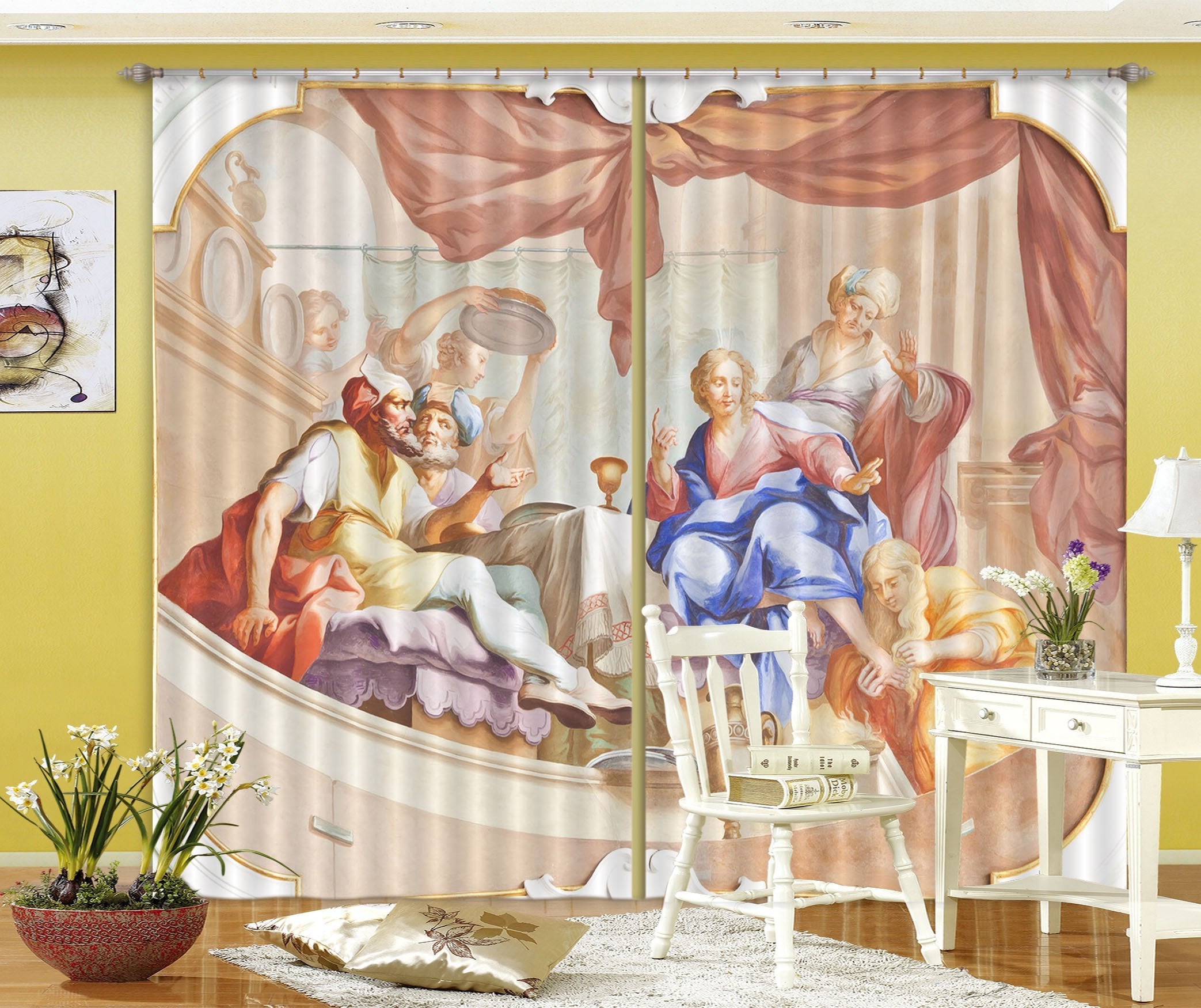 3D Conversation Curtain 004 Curtains Drapes Curtains AJ Creativity Home
