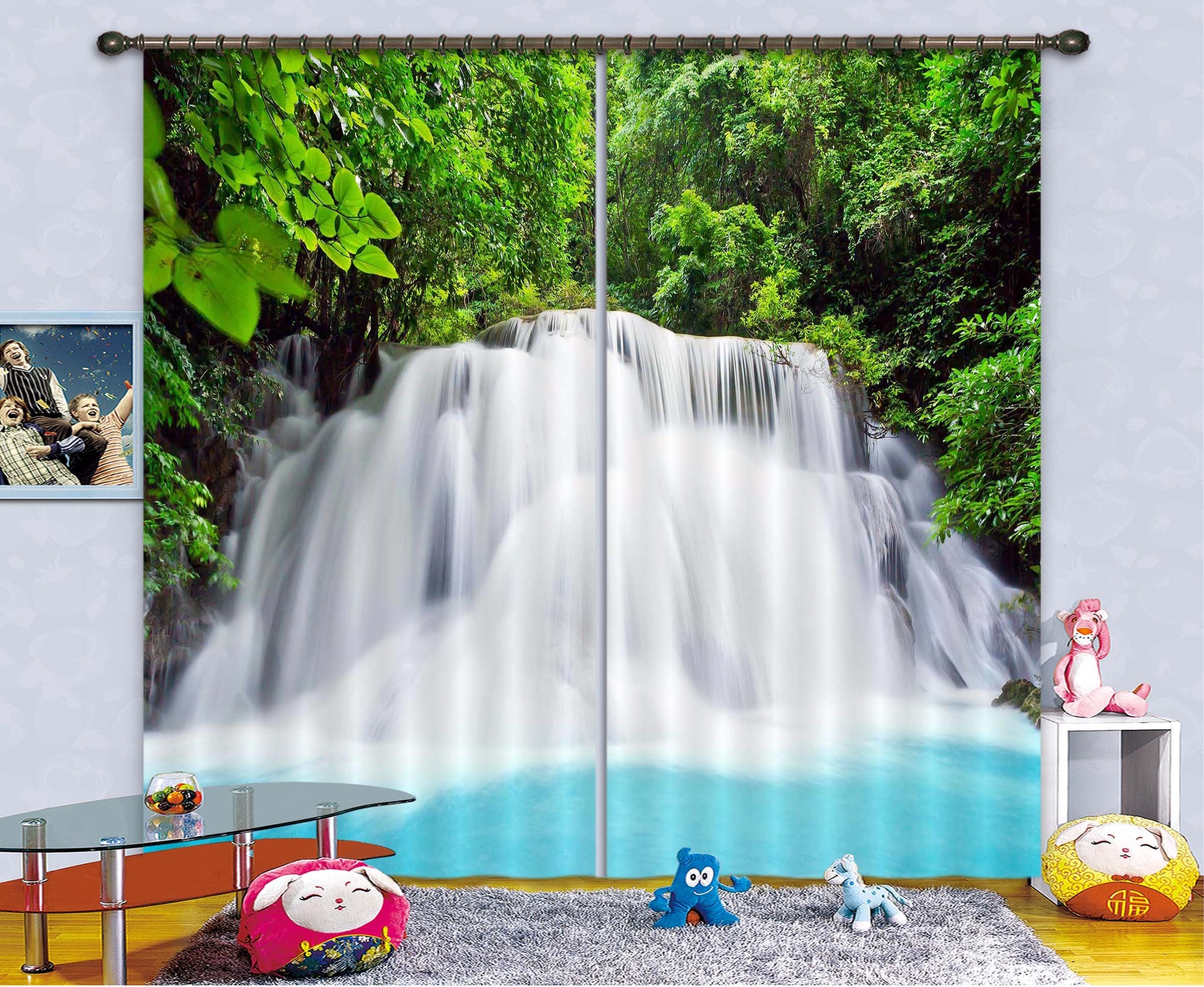 3D Big Waterfall 828 Curtains Drapes Wallpaper AJ Wallpaper