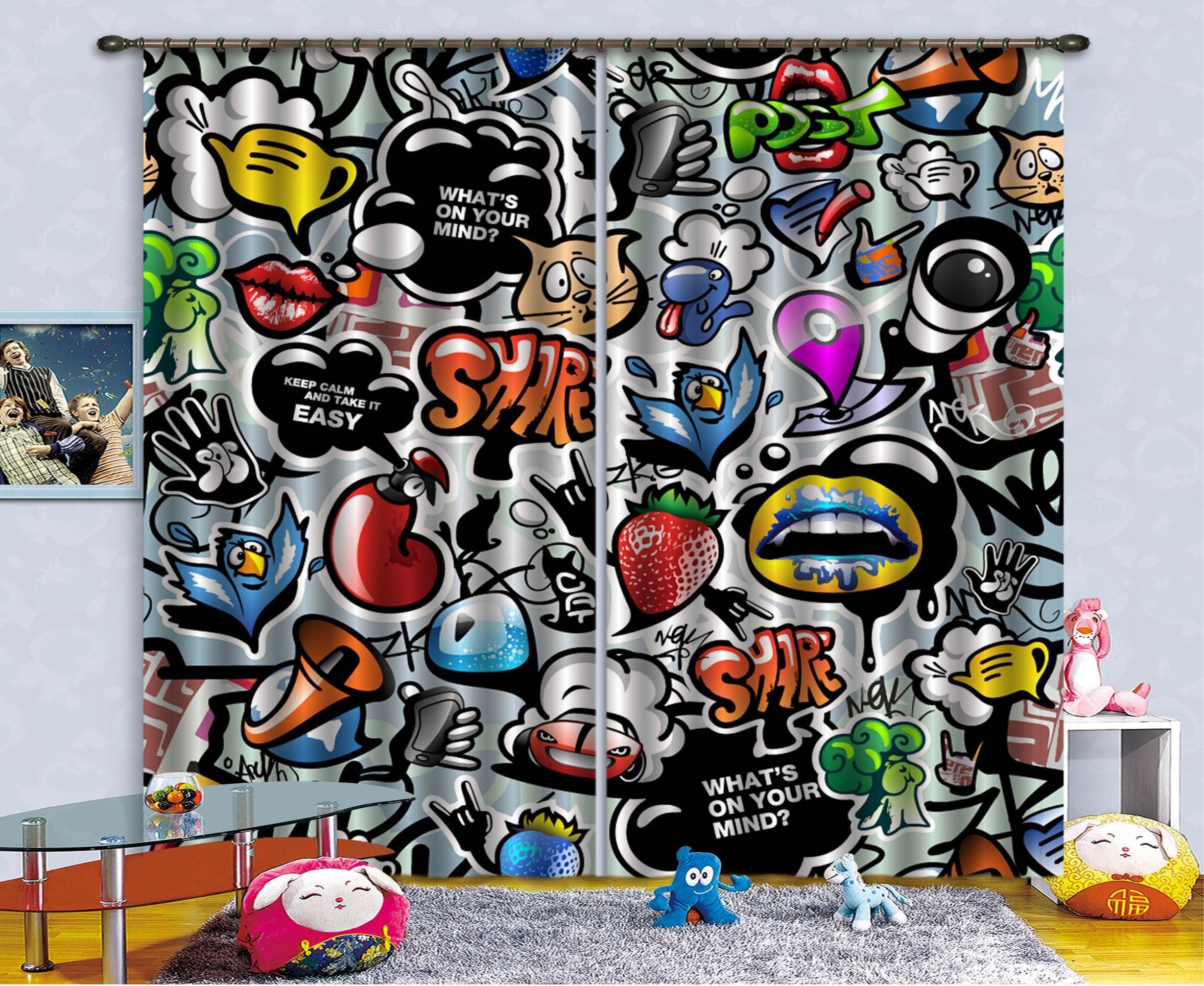 3D Various Pattern Curtains Drapes Wallpaper AJ Wallpaper