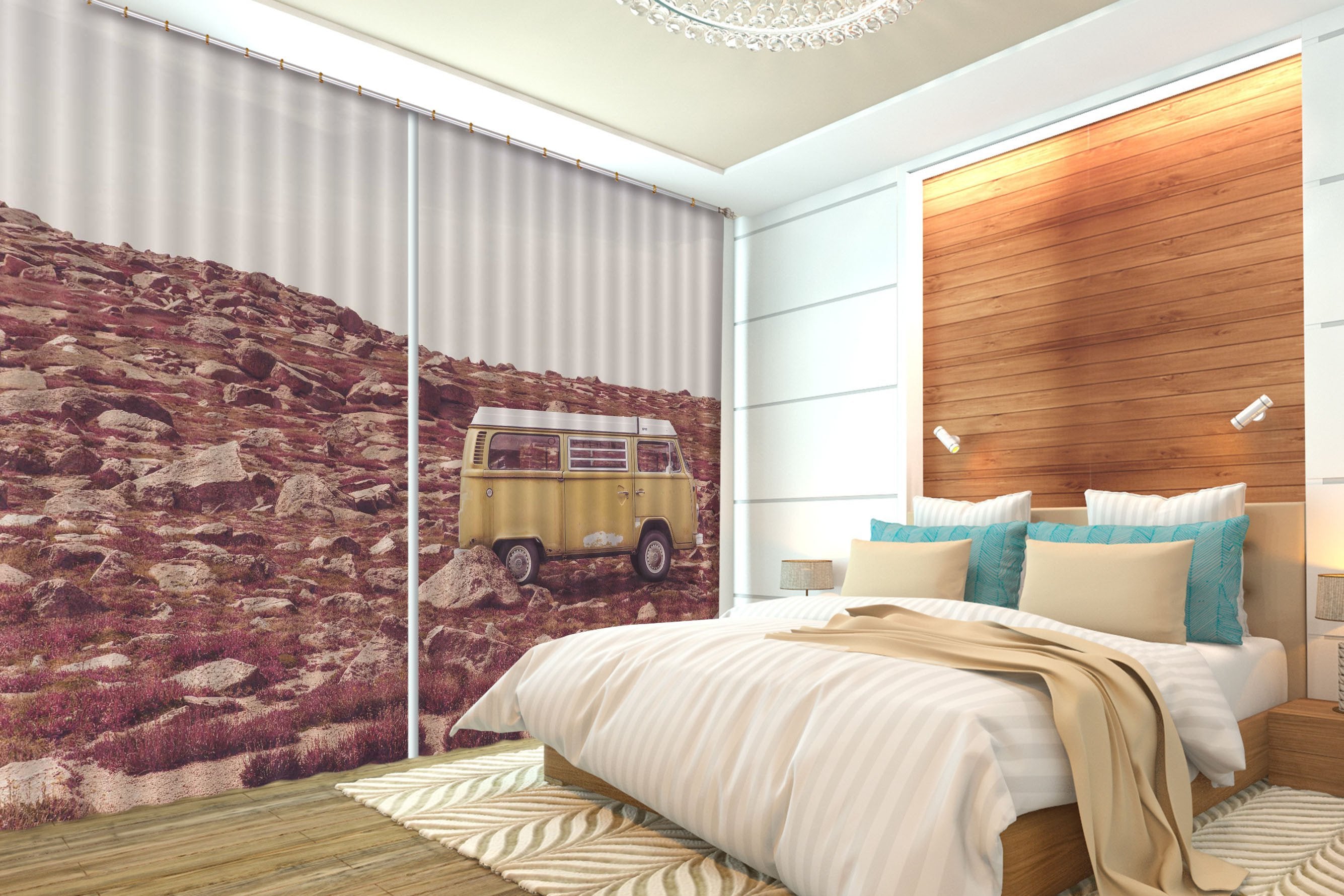 3D Stones Area Bus 371 Curtains Drapes Wallpaper AJ Wallpaper