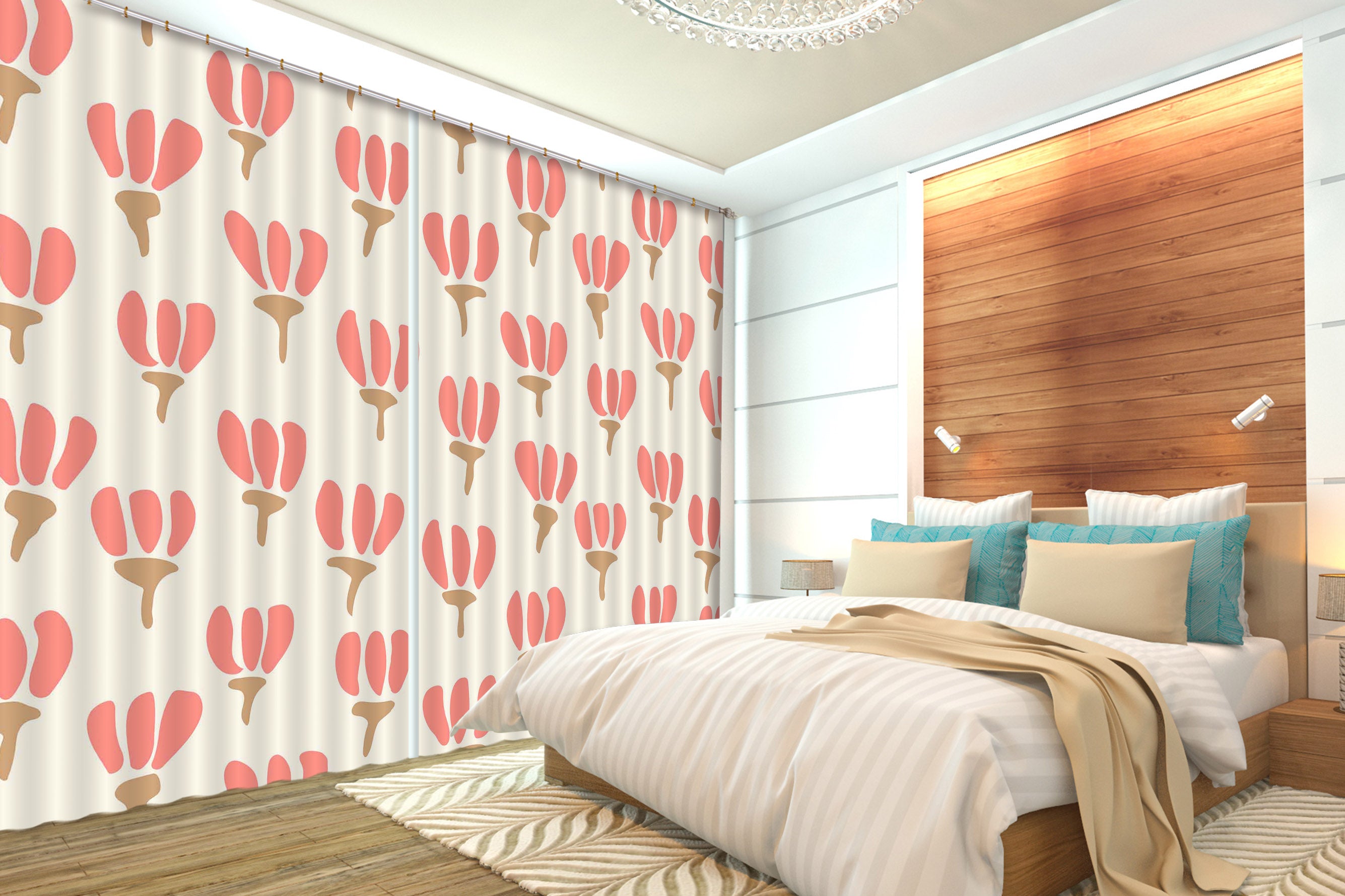 3D Petal Flower Pattern 111103 Kashmira Jayaprakash Curtain Curtains Drapes