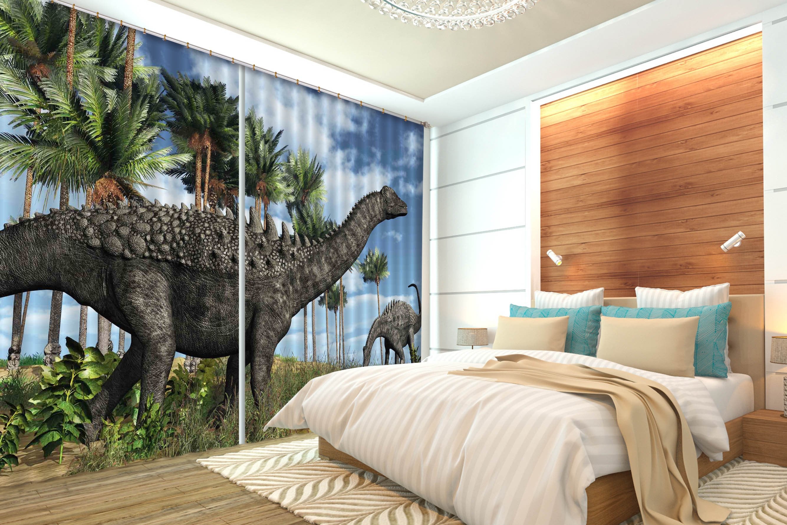 3D Huge Dinosaurs Curtains Drapes Wallpaper AJ Wallpaper