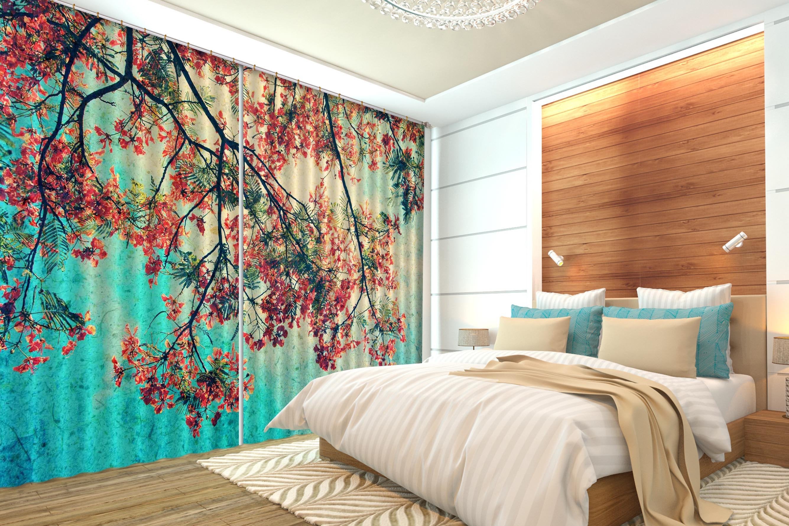 3D Branches Flowers 473 Curtains Drapes Wallpaper AJ Wallpaper