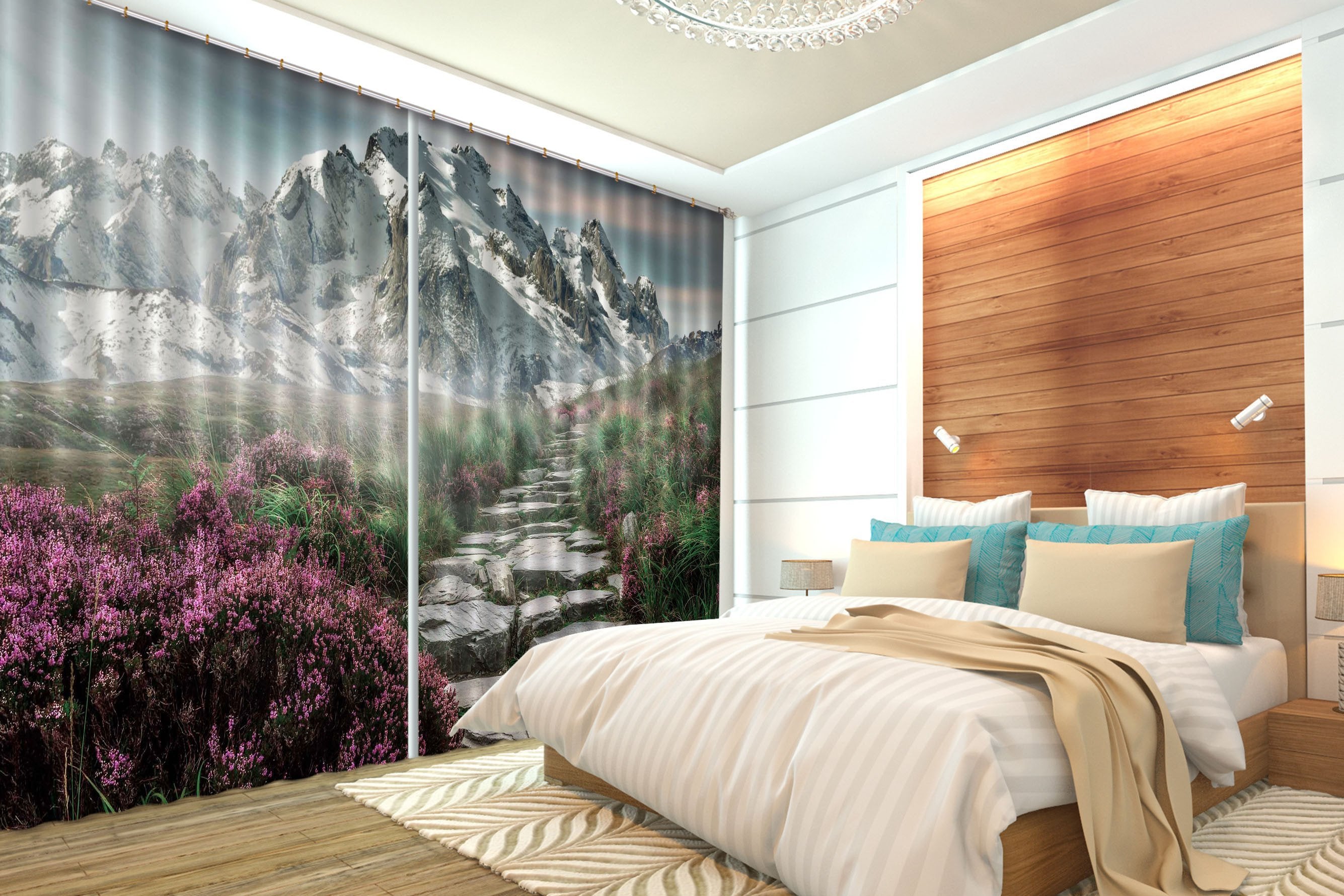 3D Mountain Stone Road 78 Curtains Drapes Wallpaper AJ Wallpaper