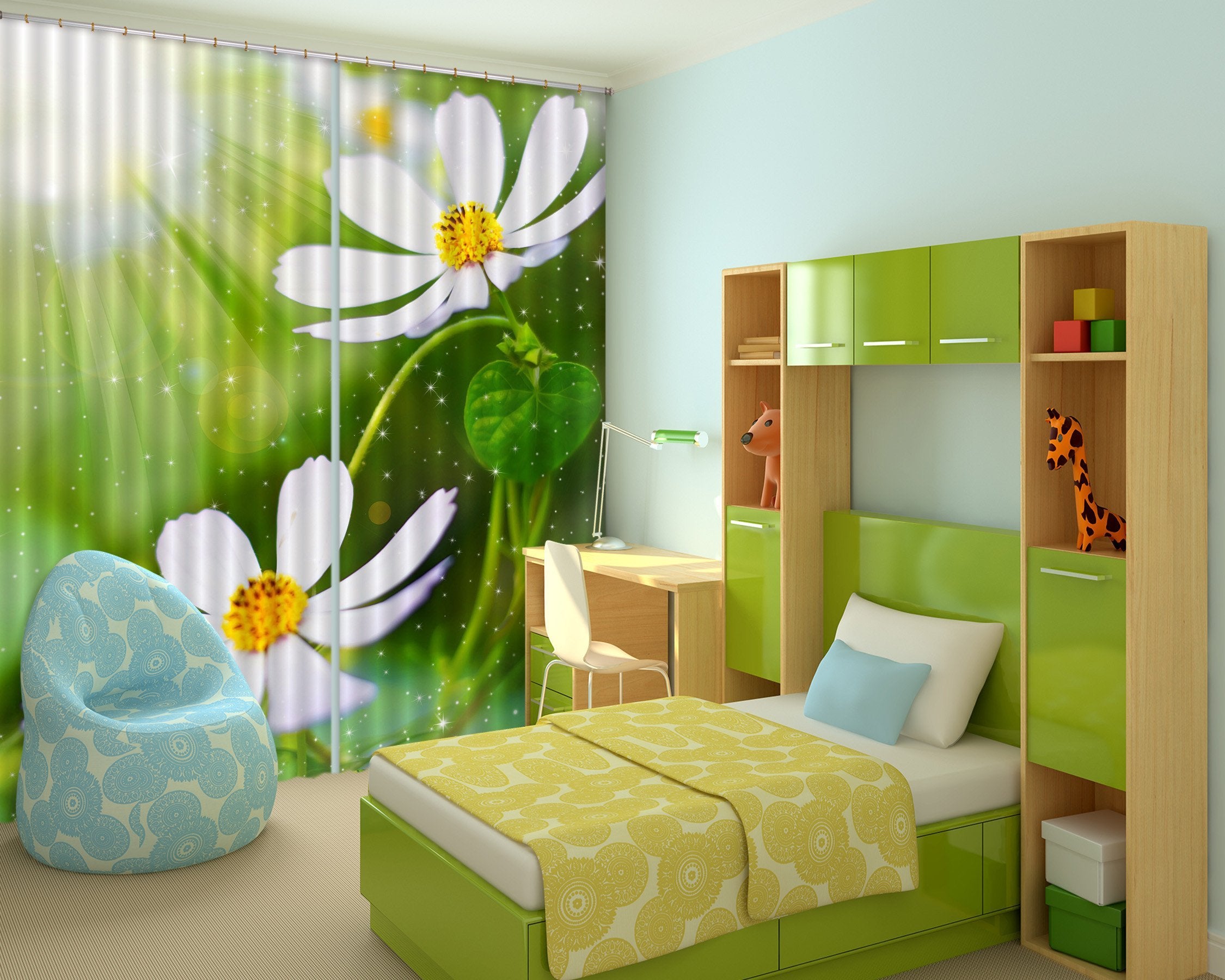 3D Elegant Flowers 265 Curtains Drapes Wallpaper AJ Wallpaper