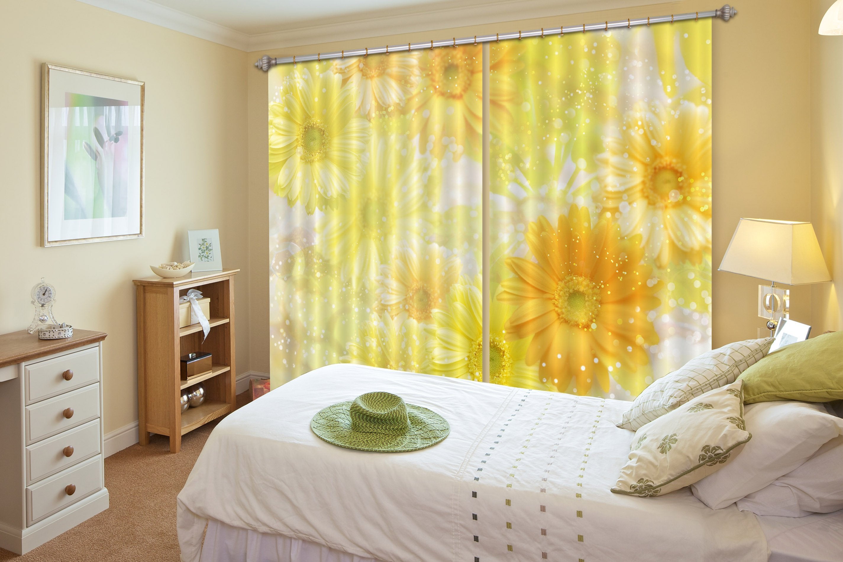3D Bright Flowers 60 Curtains Drapes Wallpaper AJ Wallpaper