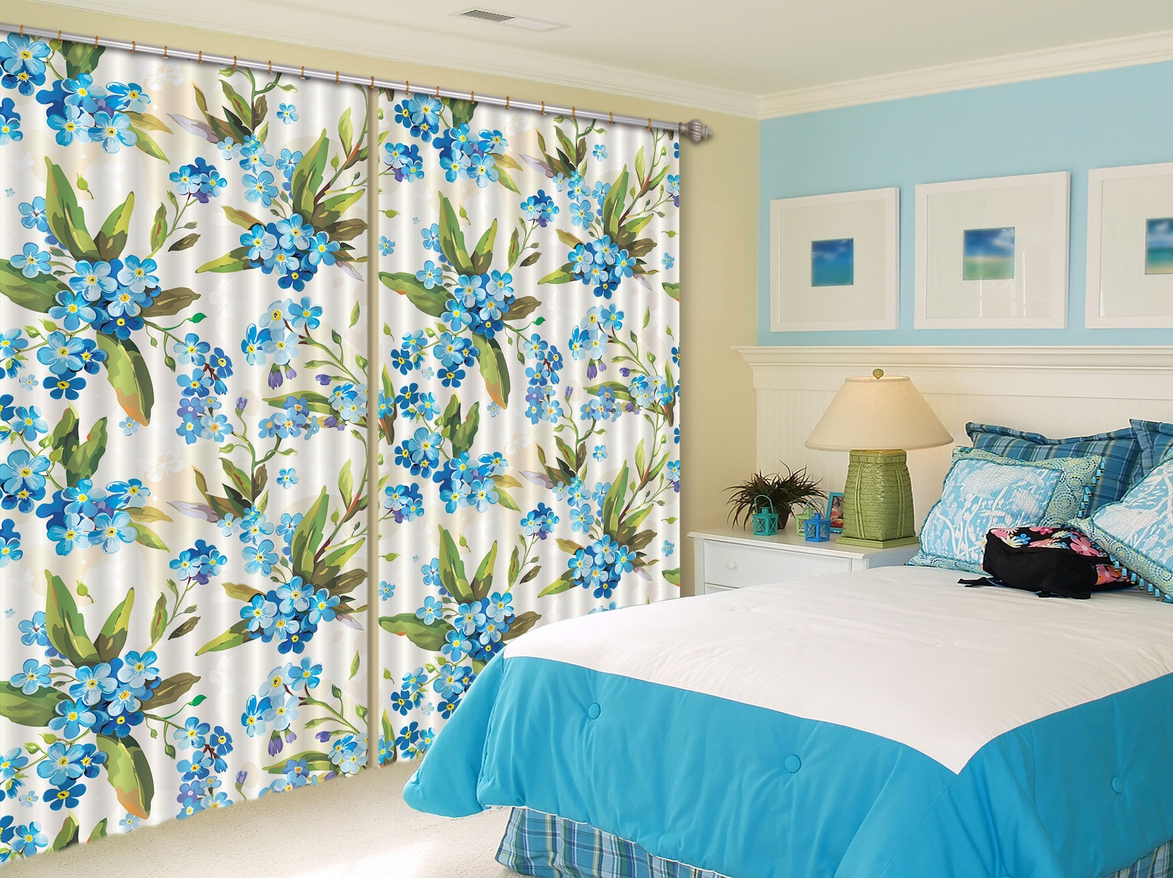 3D Flowers Pattern 161 Curtains Drapes Wallpaper AJ Wallpaper