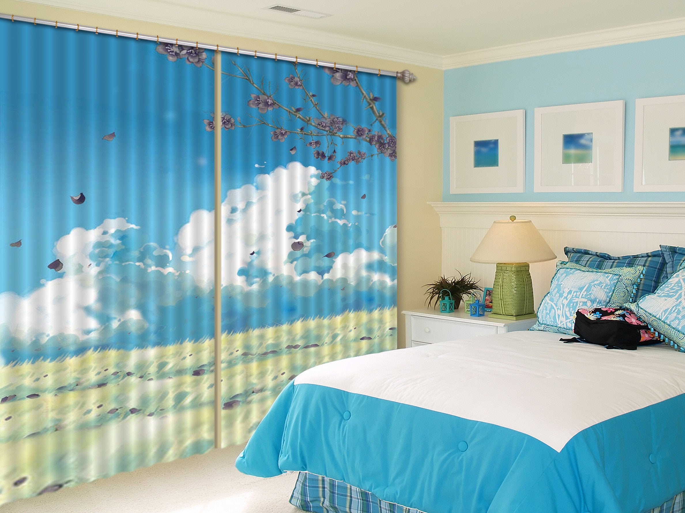 3D Lawn Scenery 397 Curtains Drapes Wallpaper AJ Wallpaper