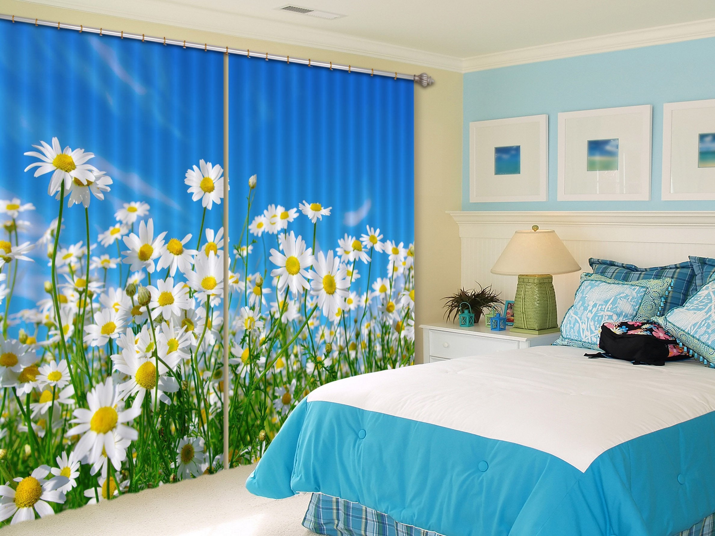 3D Lush Flowers 516 Curtains Drapes Wallpaper AJ Wallpaper