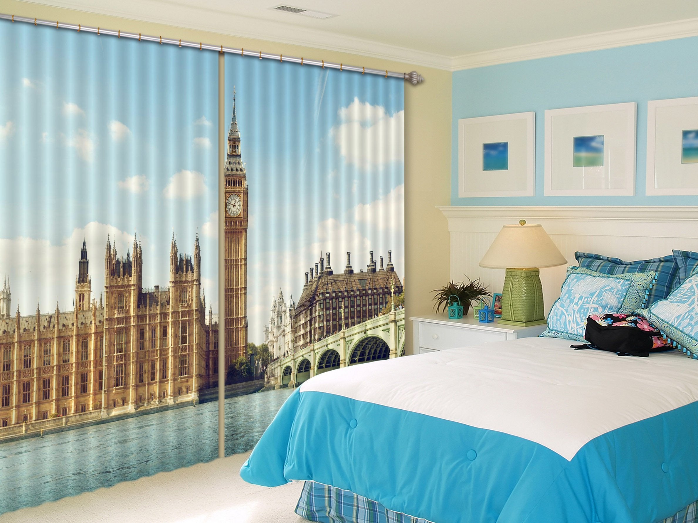 3D London Scenery 586 Curtains Drapes Wallpaper AJ Wallpaper