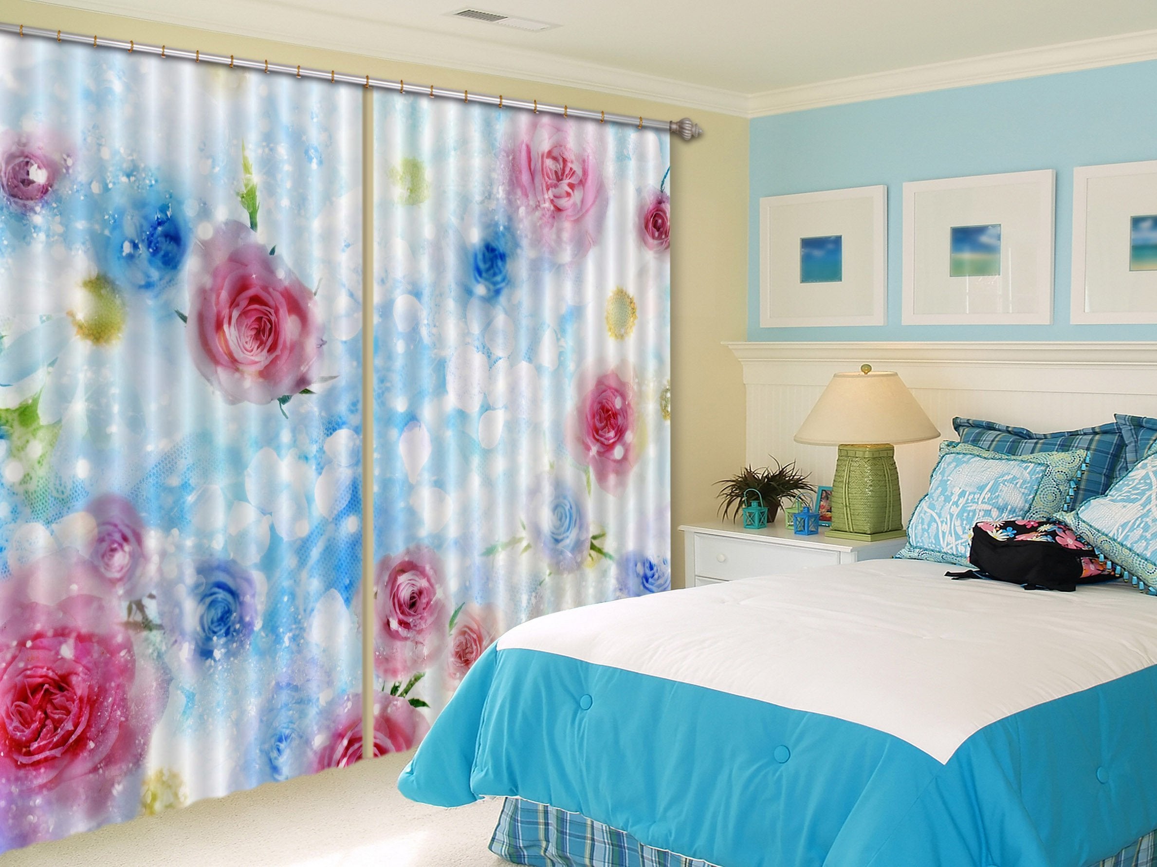 3D Colorful Flowers 148 Curtains Drapes Wallpaper AJ Wallpaper