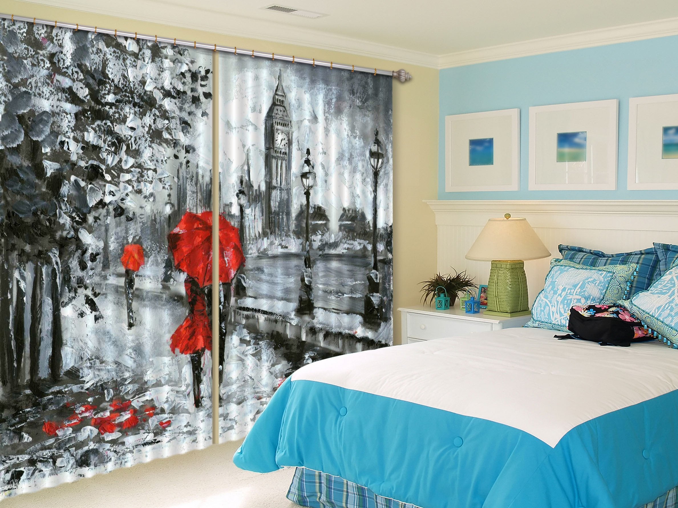 3D London Scenery Painting 378 Curtains Drapes Wallpaper AJ Wallpaper