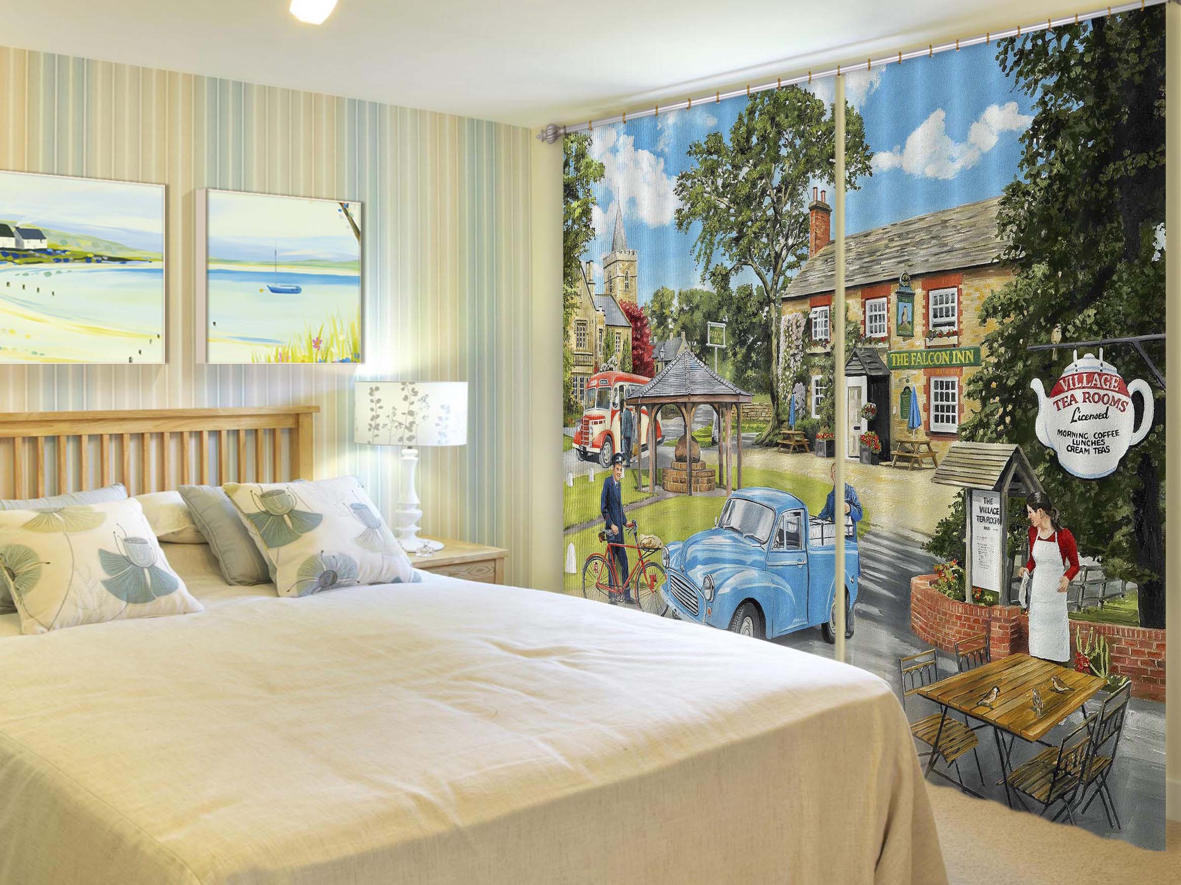 3D The Village Tearooms 116 Trevor Mitchell Curtain Curtains Drapes