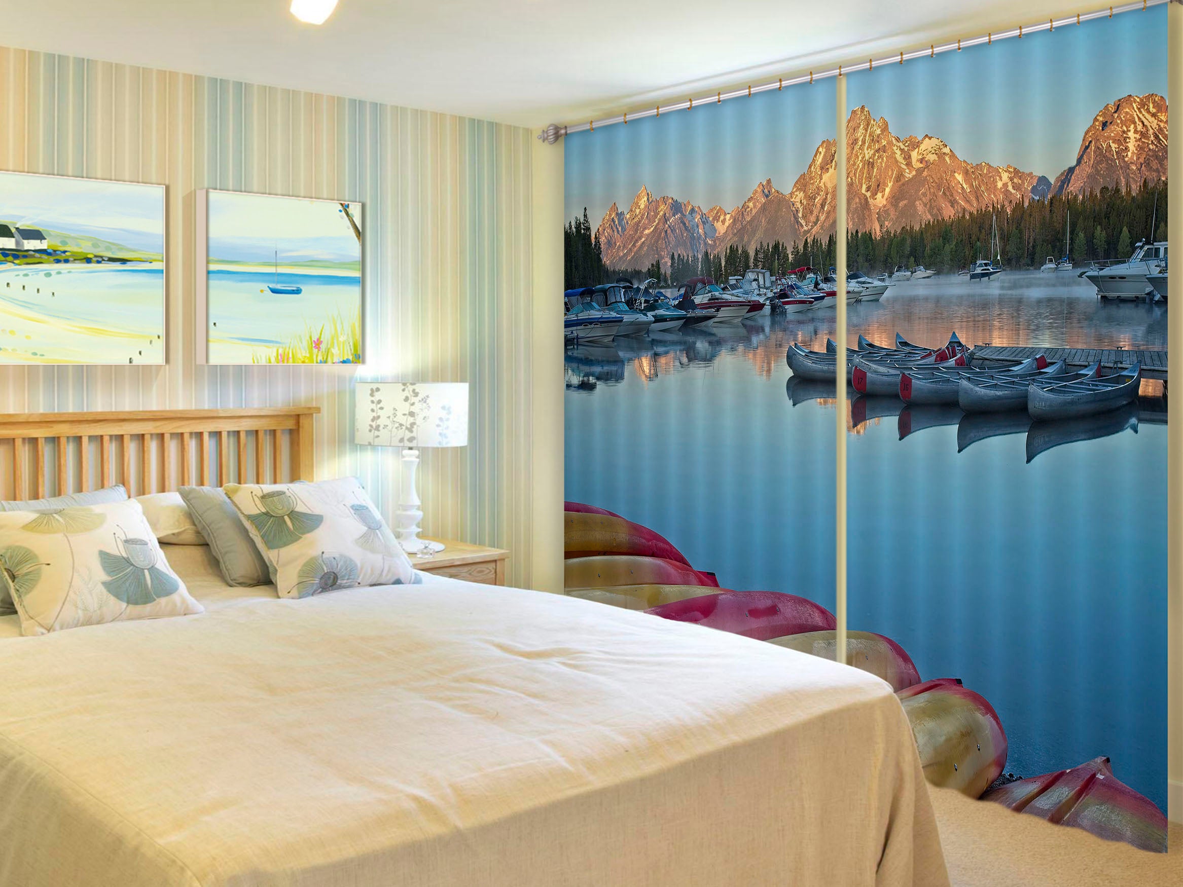 3D Lights In Water 072 Kathy Barefield Curtain Curtains Drapes