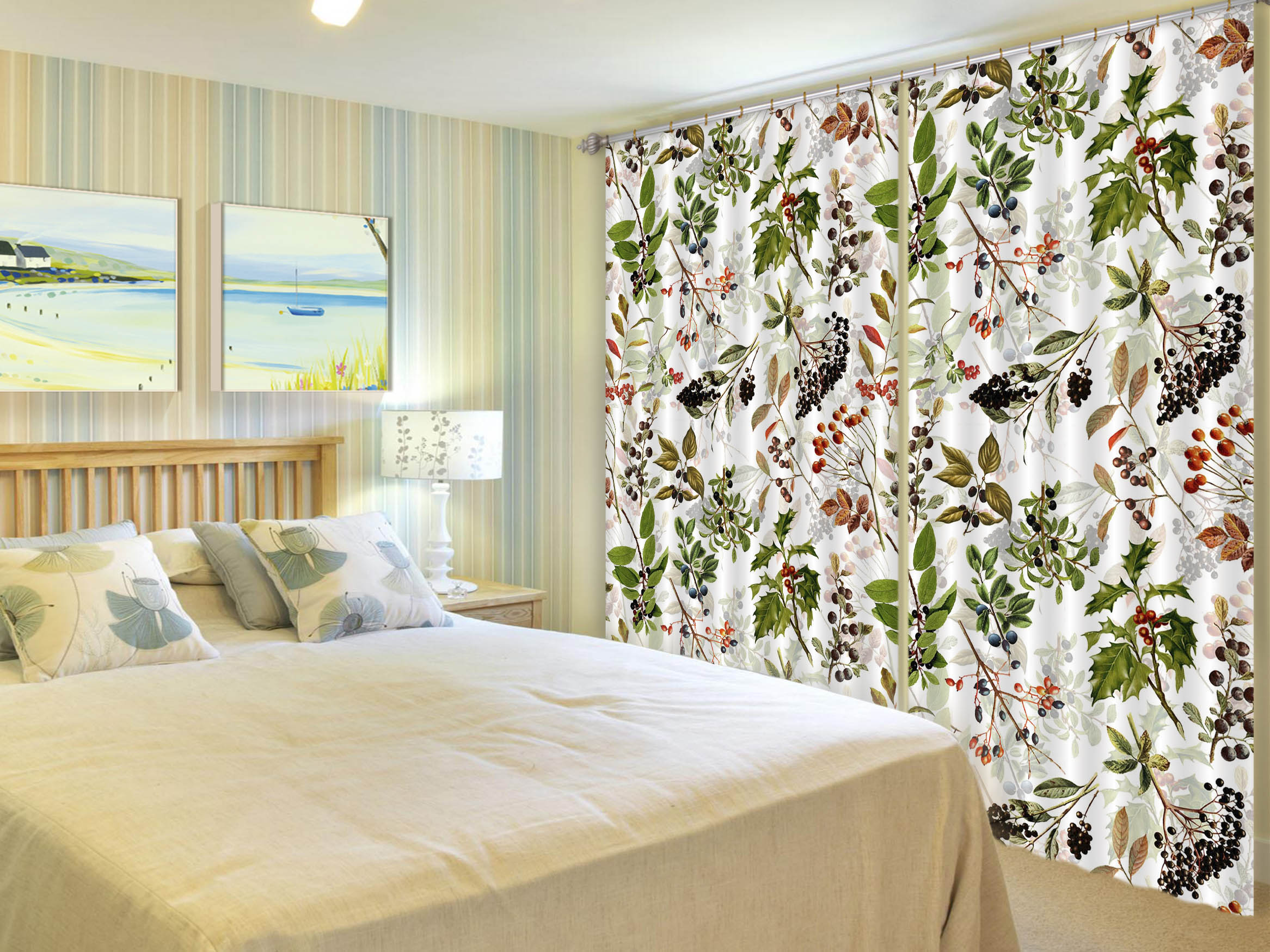 3D Red Fruit 271 Uta Naumann Curtain Curtains Drapes