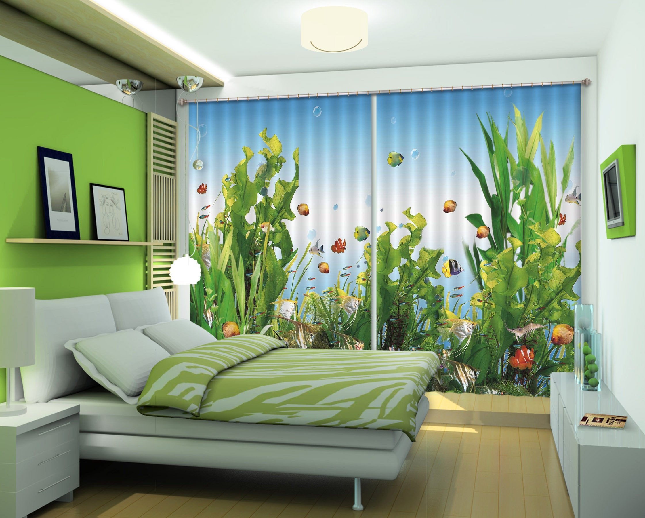 3D Sea Grass 418 Beach Curtains Drapes Wallpaper AJ Wallpaper