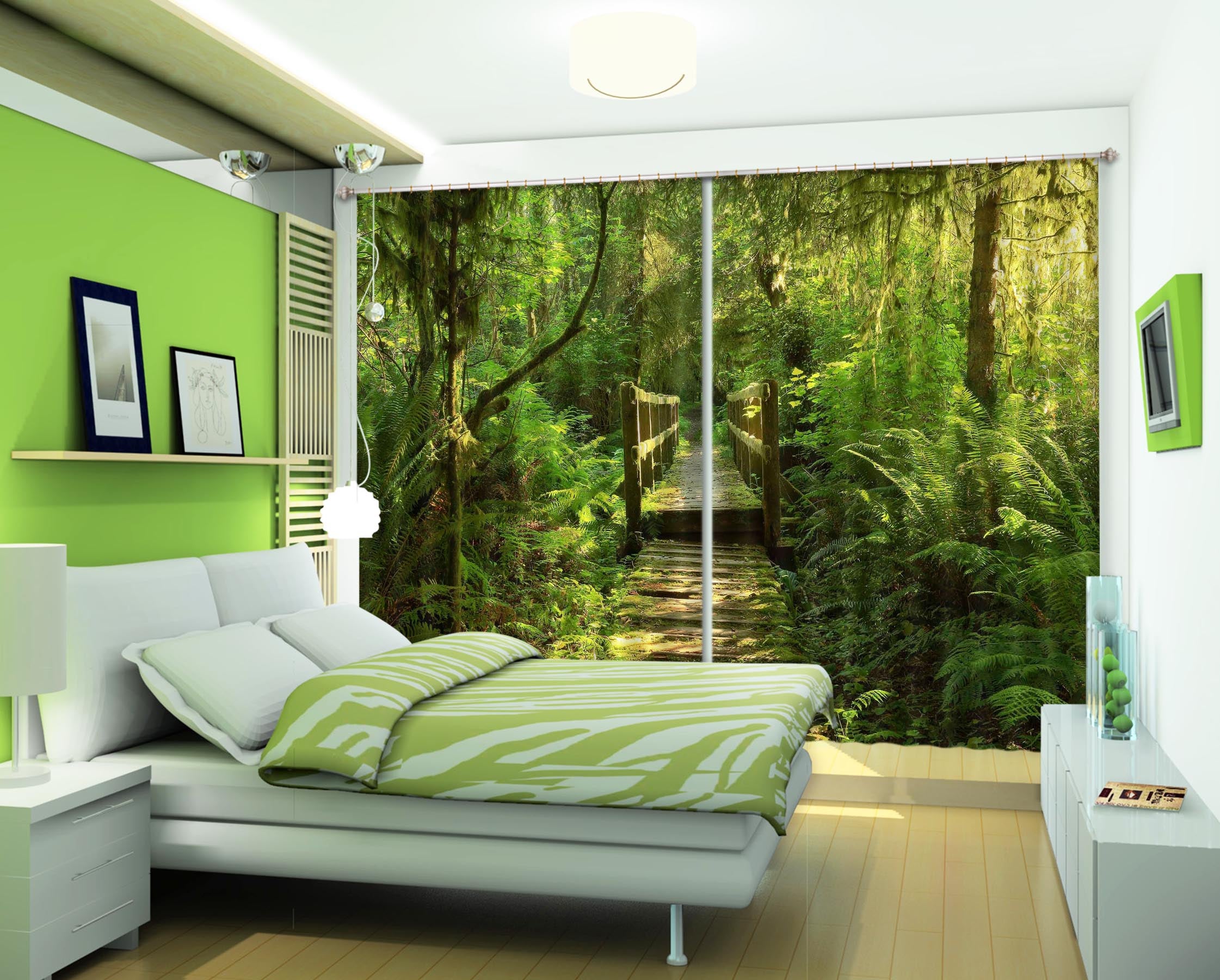 3D Tranquil Valley 078 Kathy Barefield Curtain Curtains Drapes