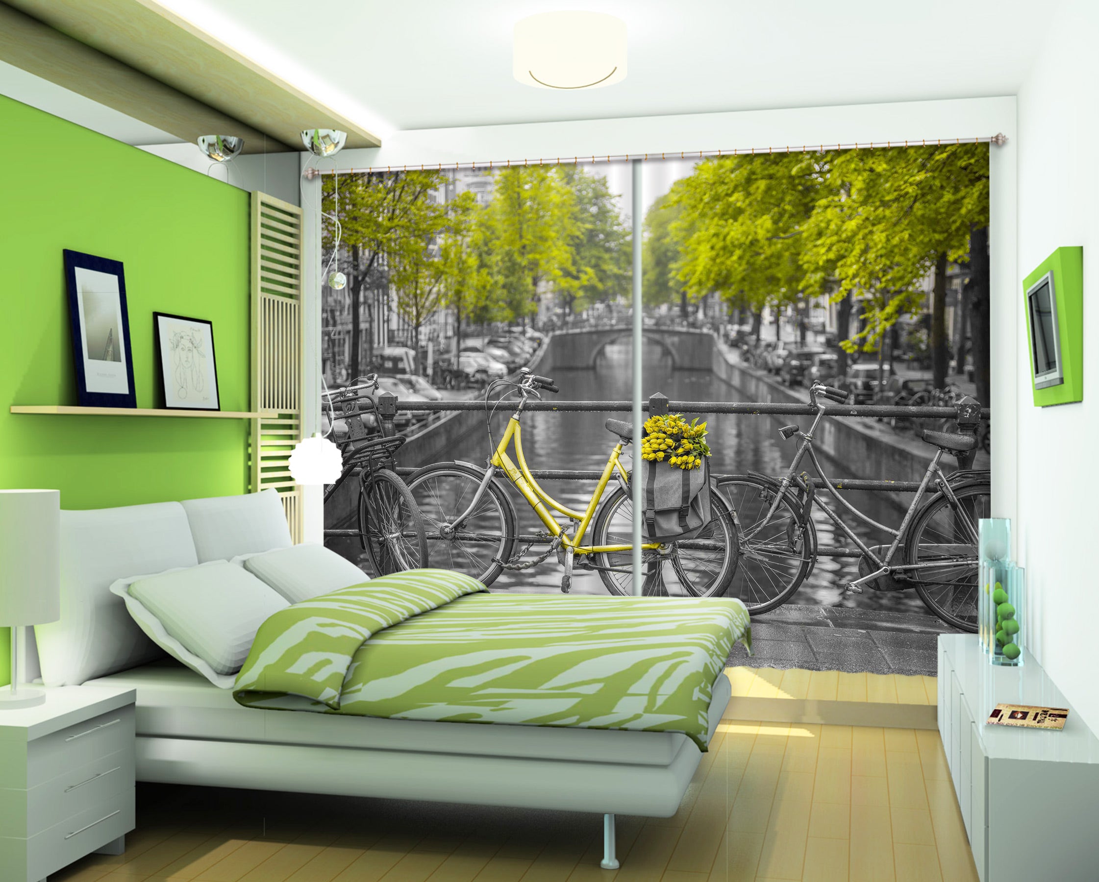 3D Bike River 035 Assaf Frank Curtain Curtains Drapes