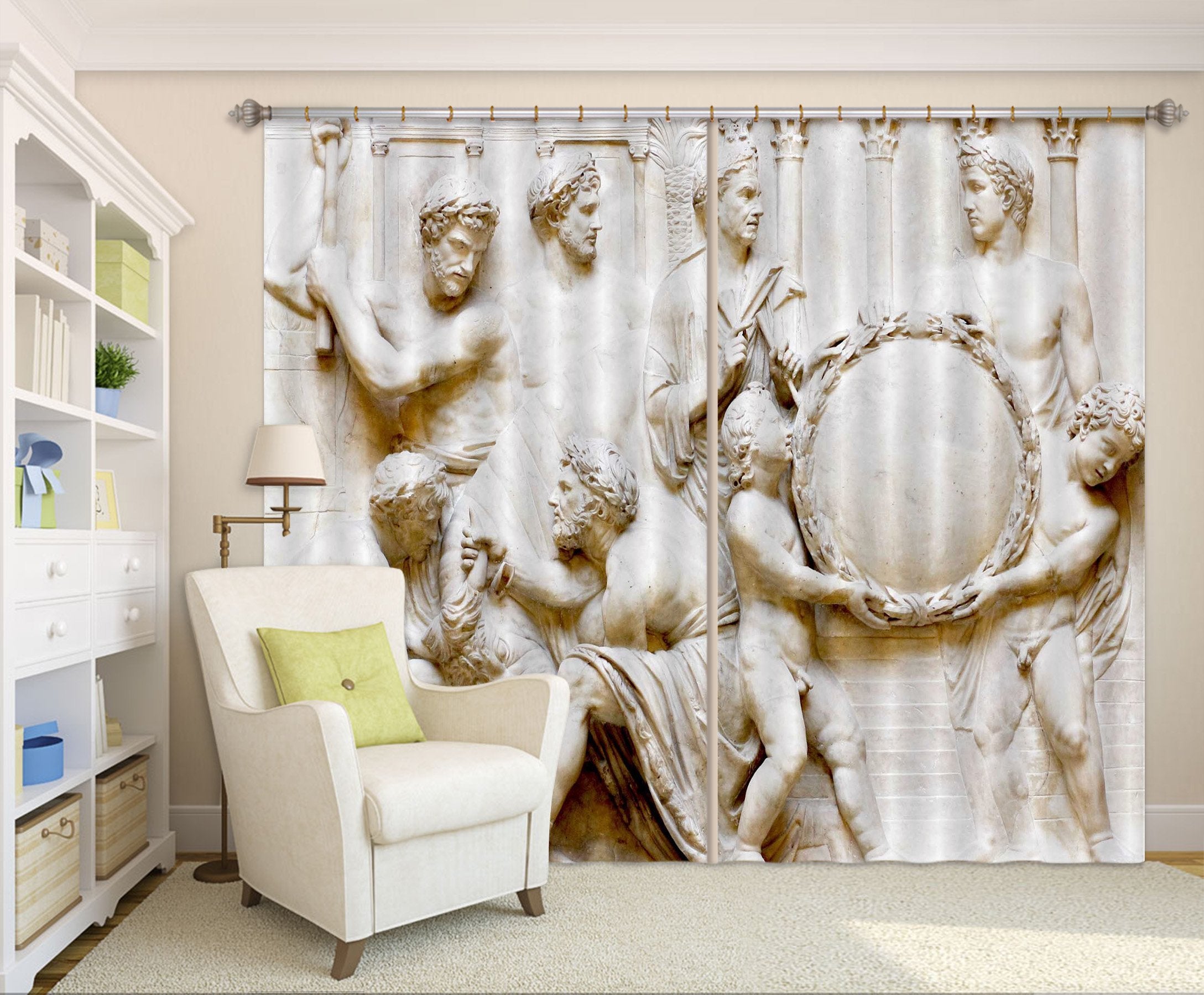 3D Round Wheel 003 Curtains Drapes Curtains AJ Creativity Home