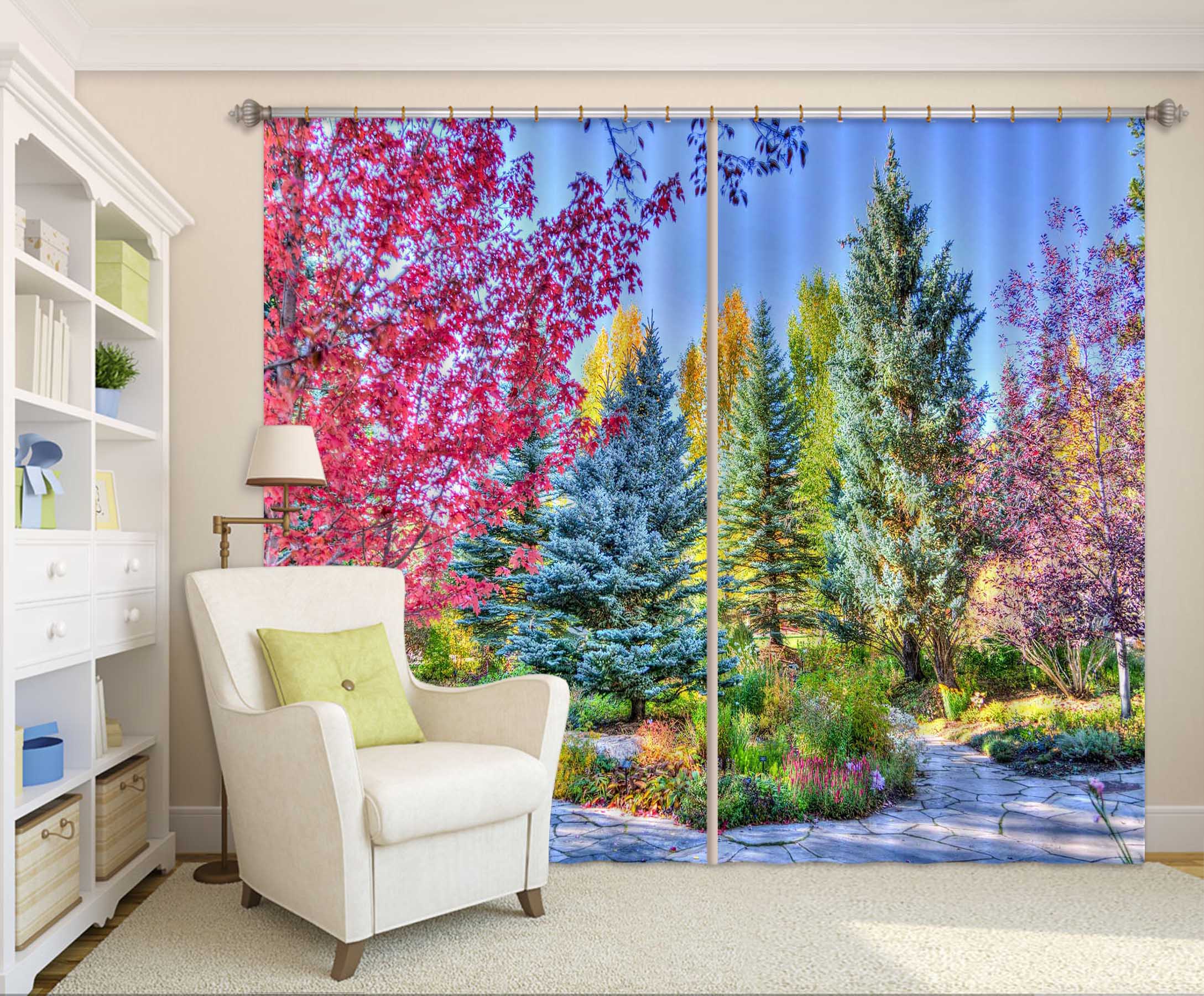 3D Forest Beauty 132 Curtains Drapes