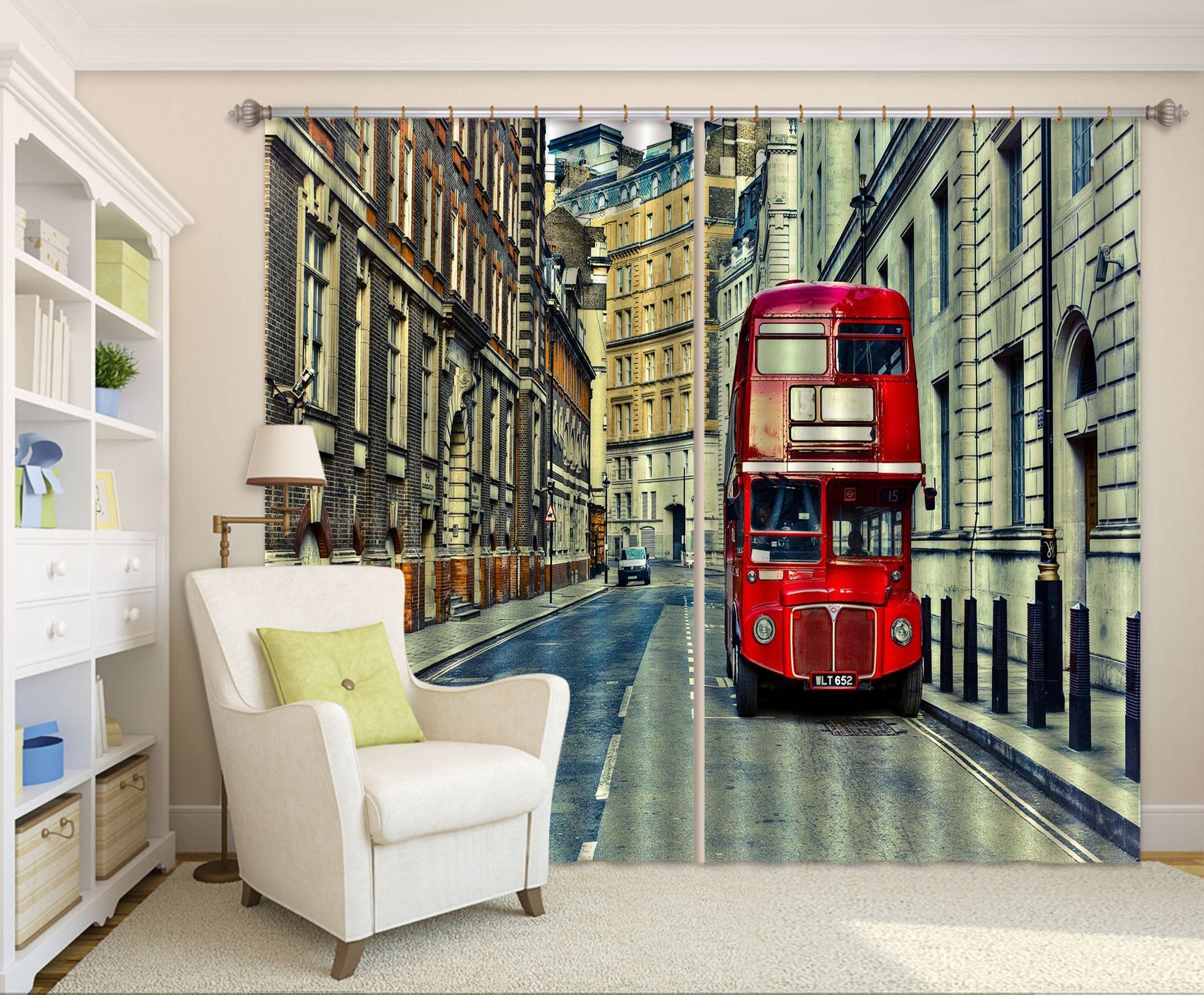 3D City Bus 08 Curtains Drapes Wallpaper AJ Wallpaper