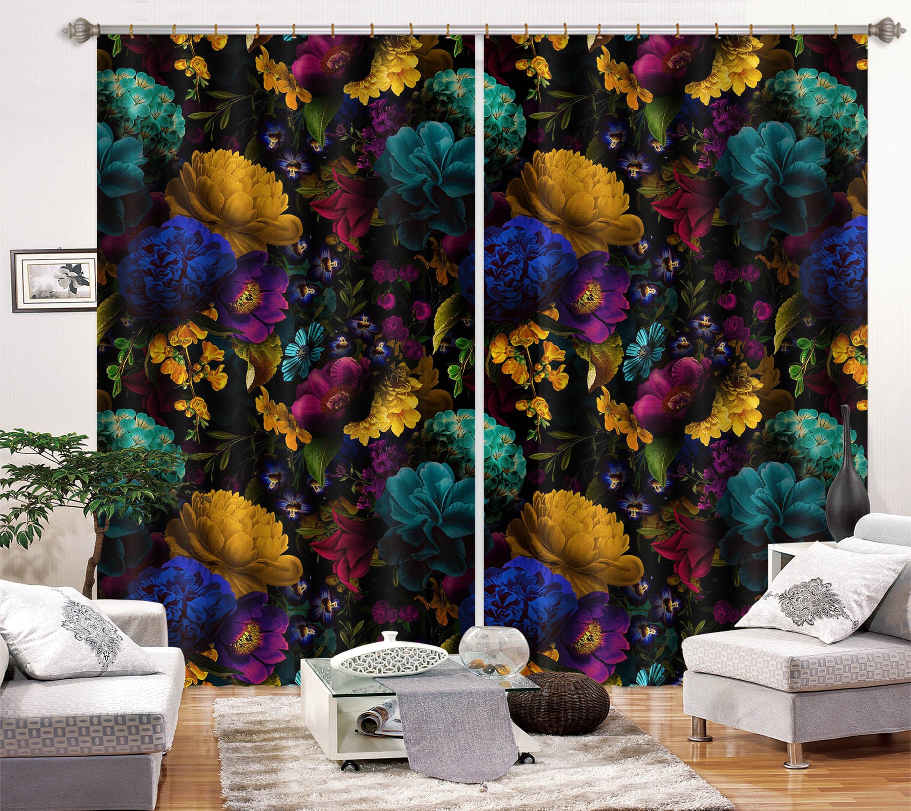 3D Color Graffiti 106 Uta Naumann Curtain Curtains Drapes