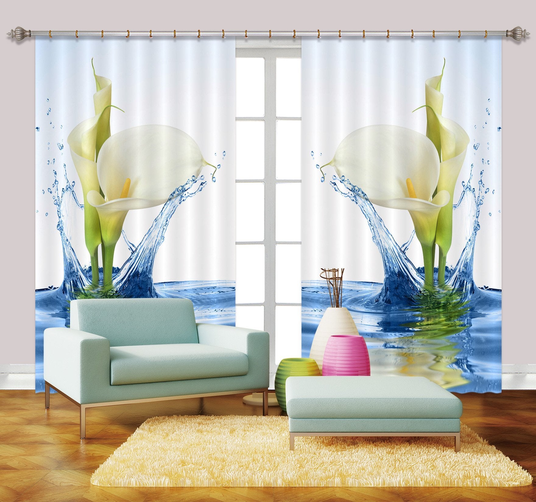 3D Pretty Pure Flowers 2280 Curtains Drapes Wallpaper AJ Wallpaper