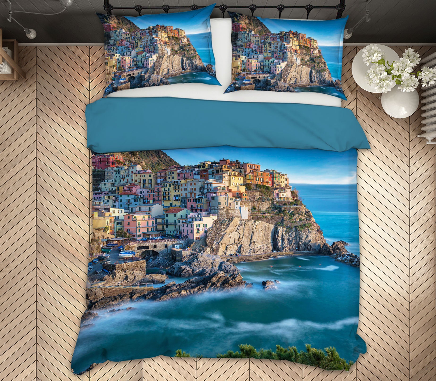 3D Seaside City 2104 Marco Carmassi Bedding Bed Pillowcases Quilt