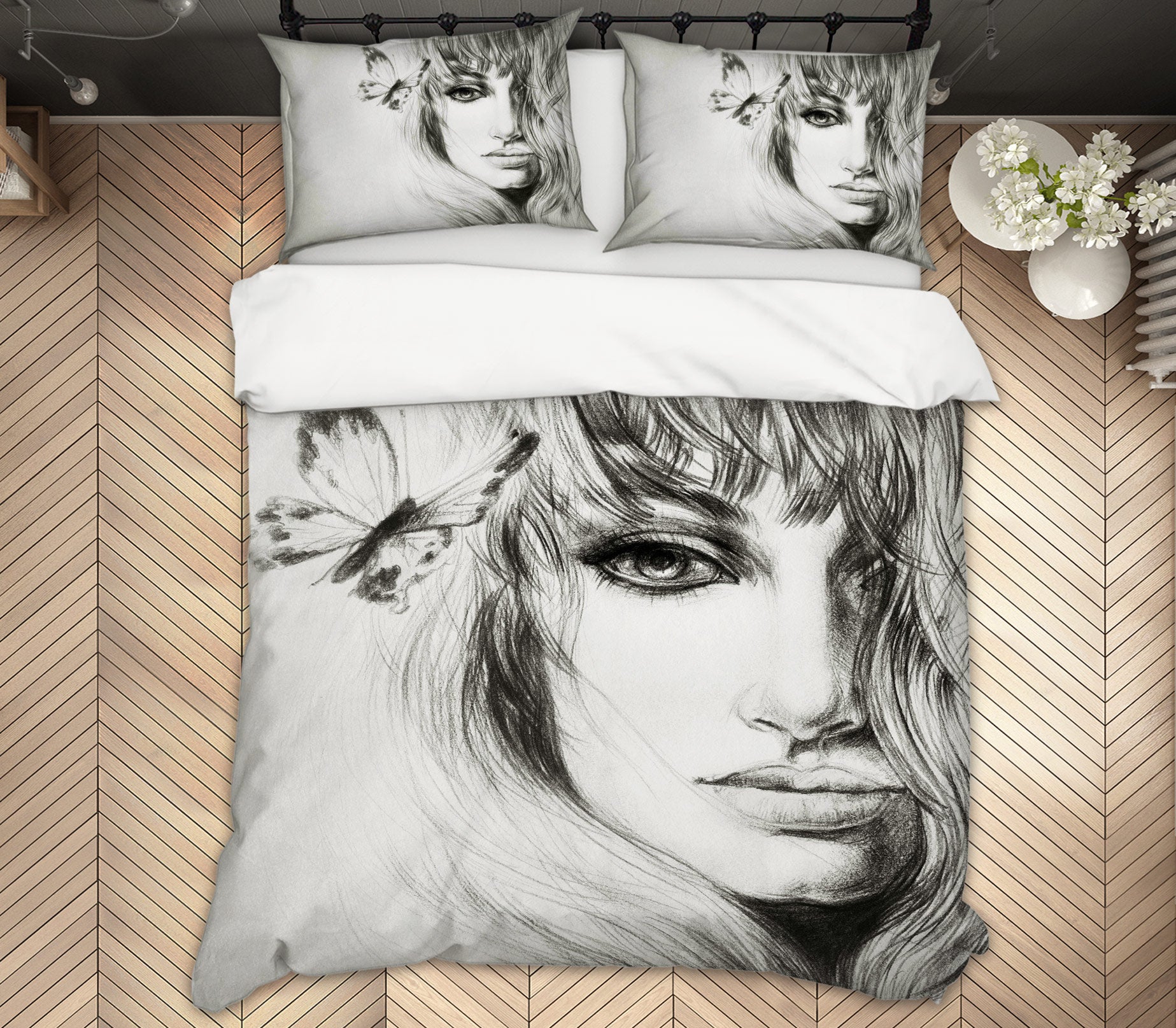 3D Butterfly Model 007 Bed Pillowcases Quilt